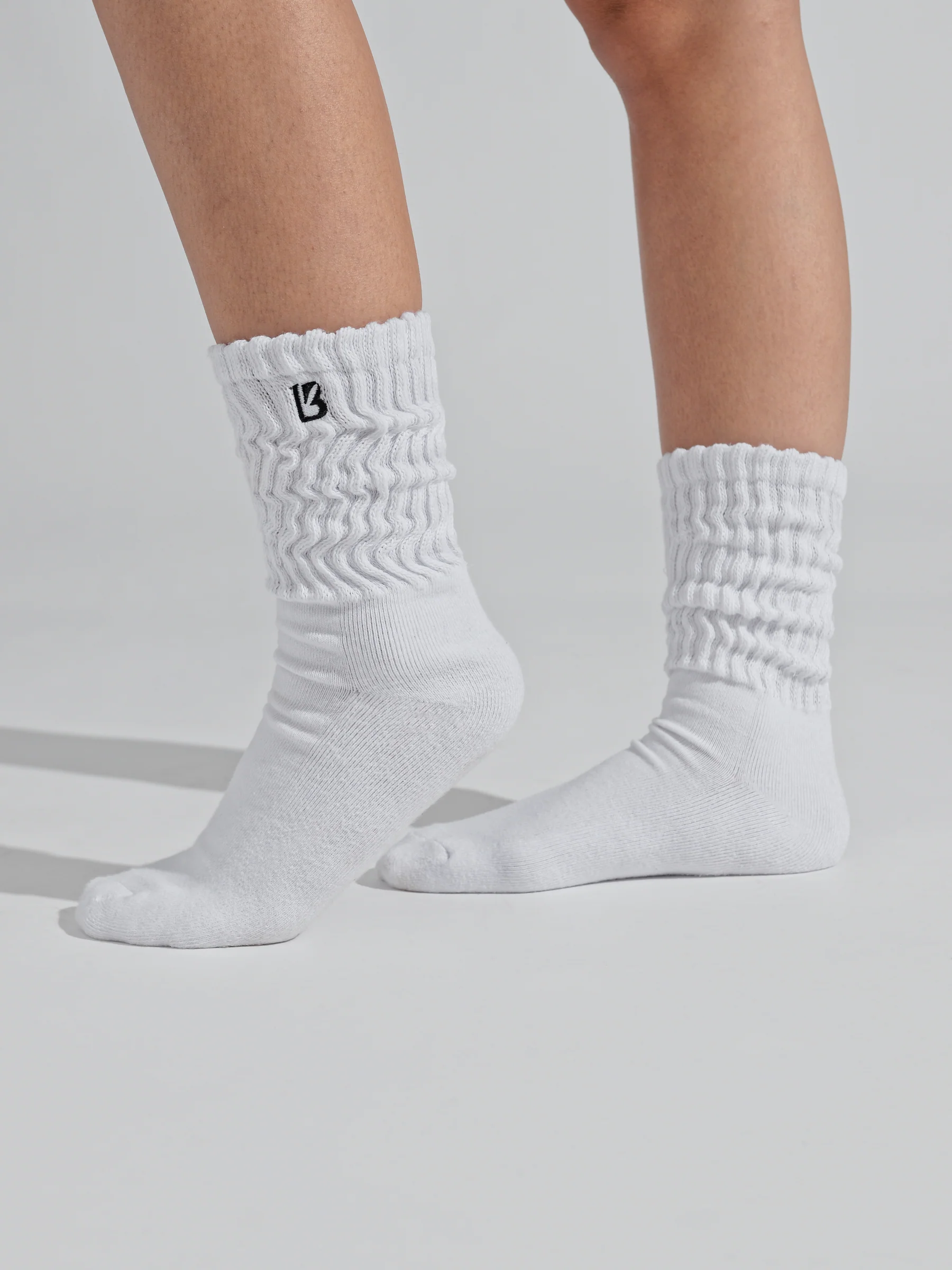 3 Pack Scrunch Socks - White - Image 3