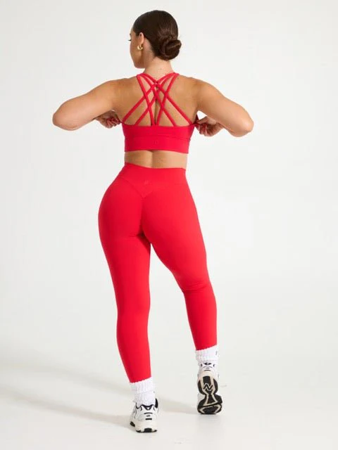 Aggressive Scrunch Legging - Salsa Red - Image 4