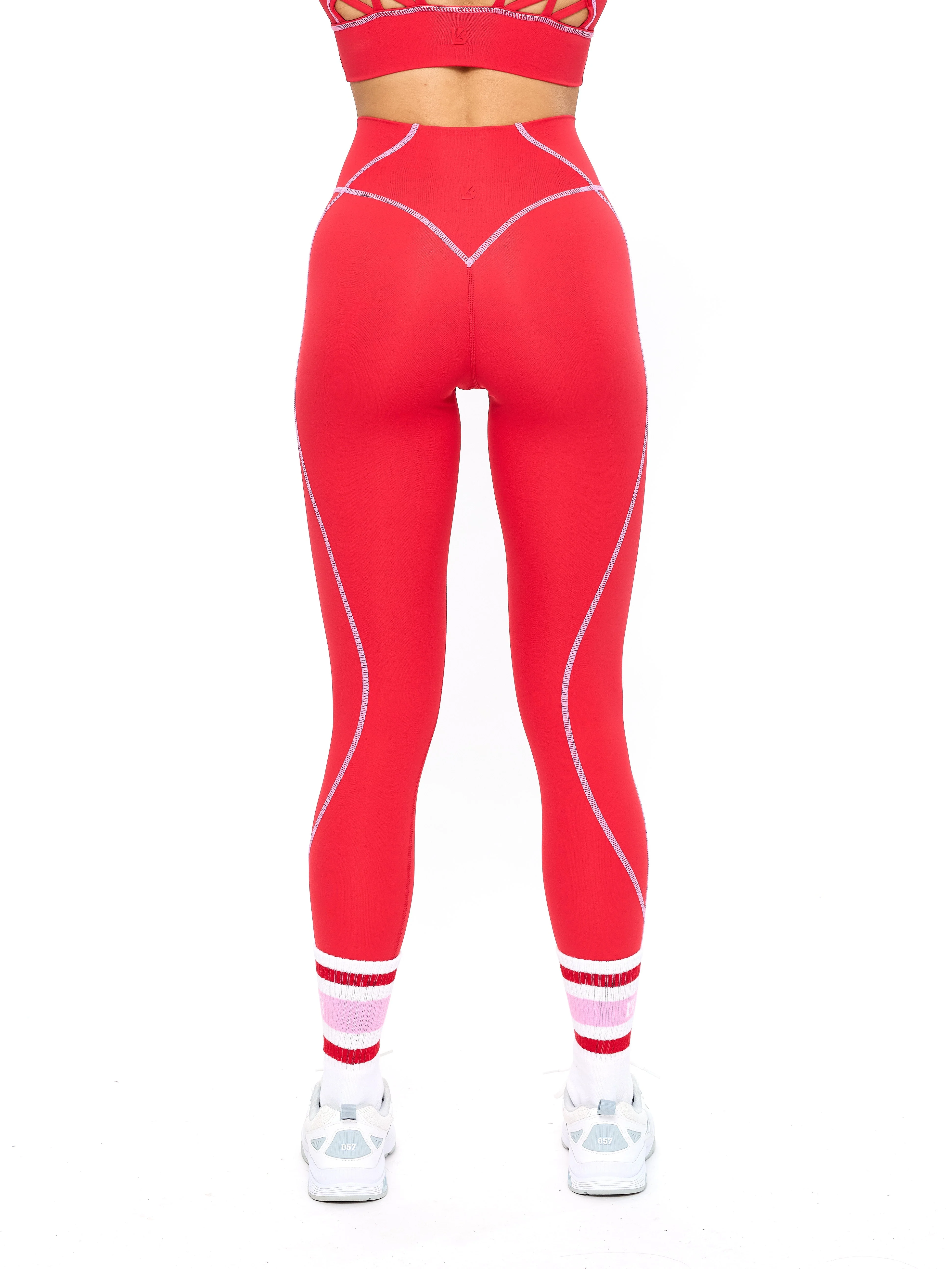 Airbrush Hourglass Legging - Salsa Red - Image 3