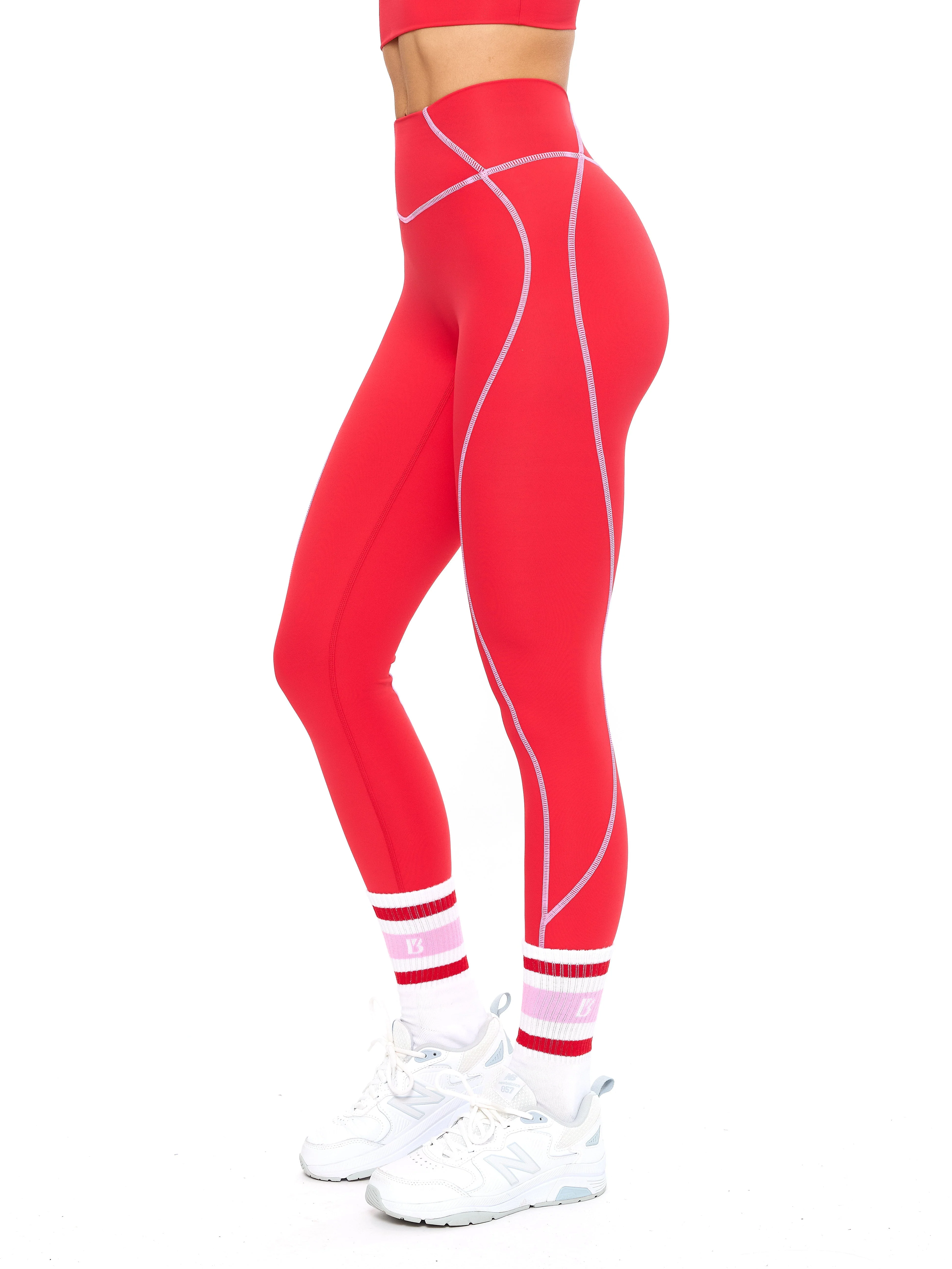 Airbrush Hourglass Legging - Salsa Red - Image 4