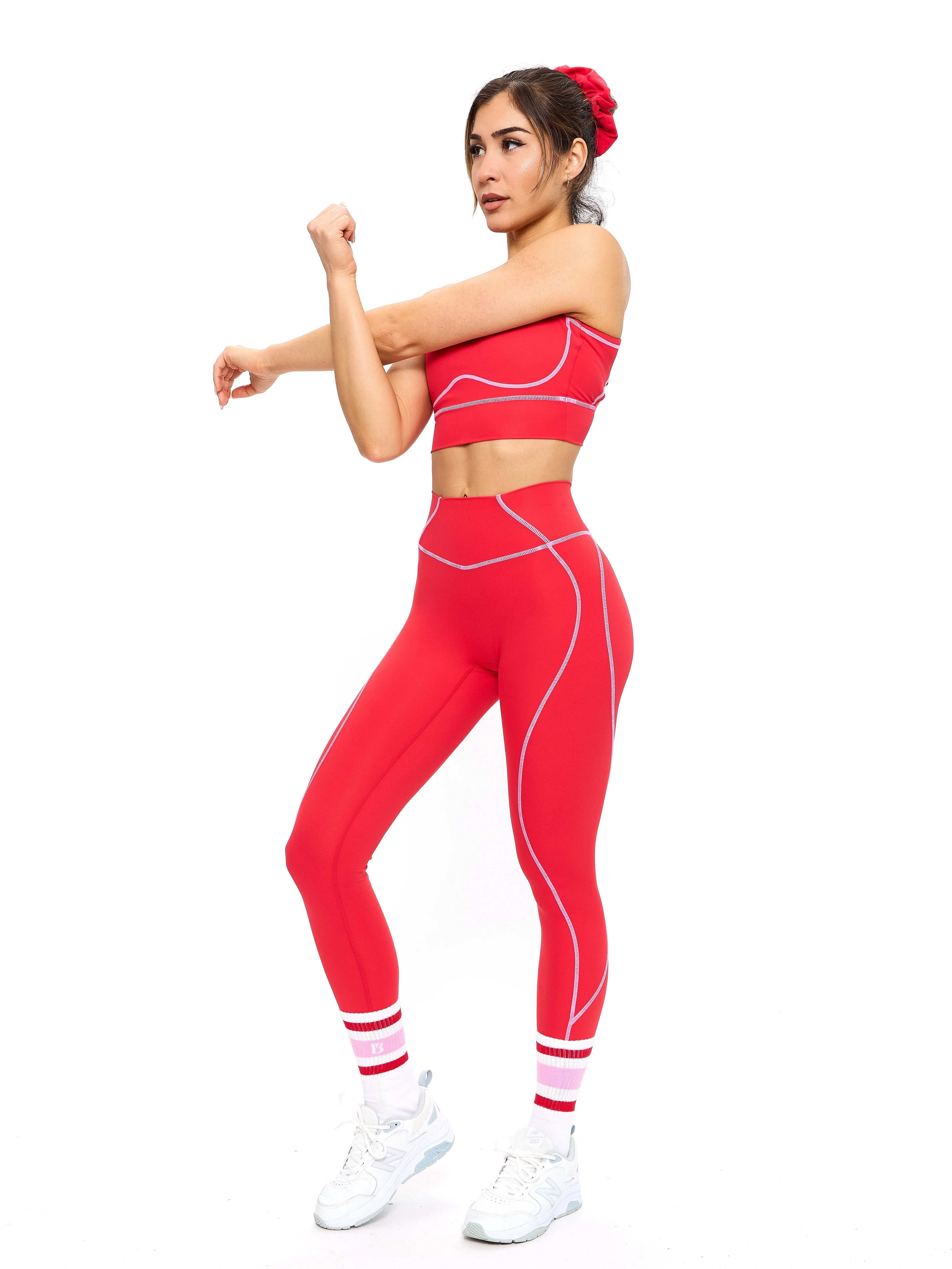 Airbrush Hourglass Legging - Salsa Red - Image 5