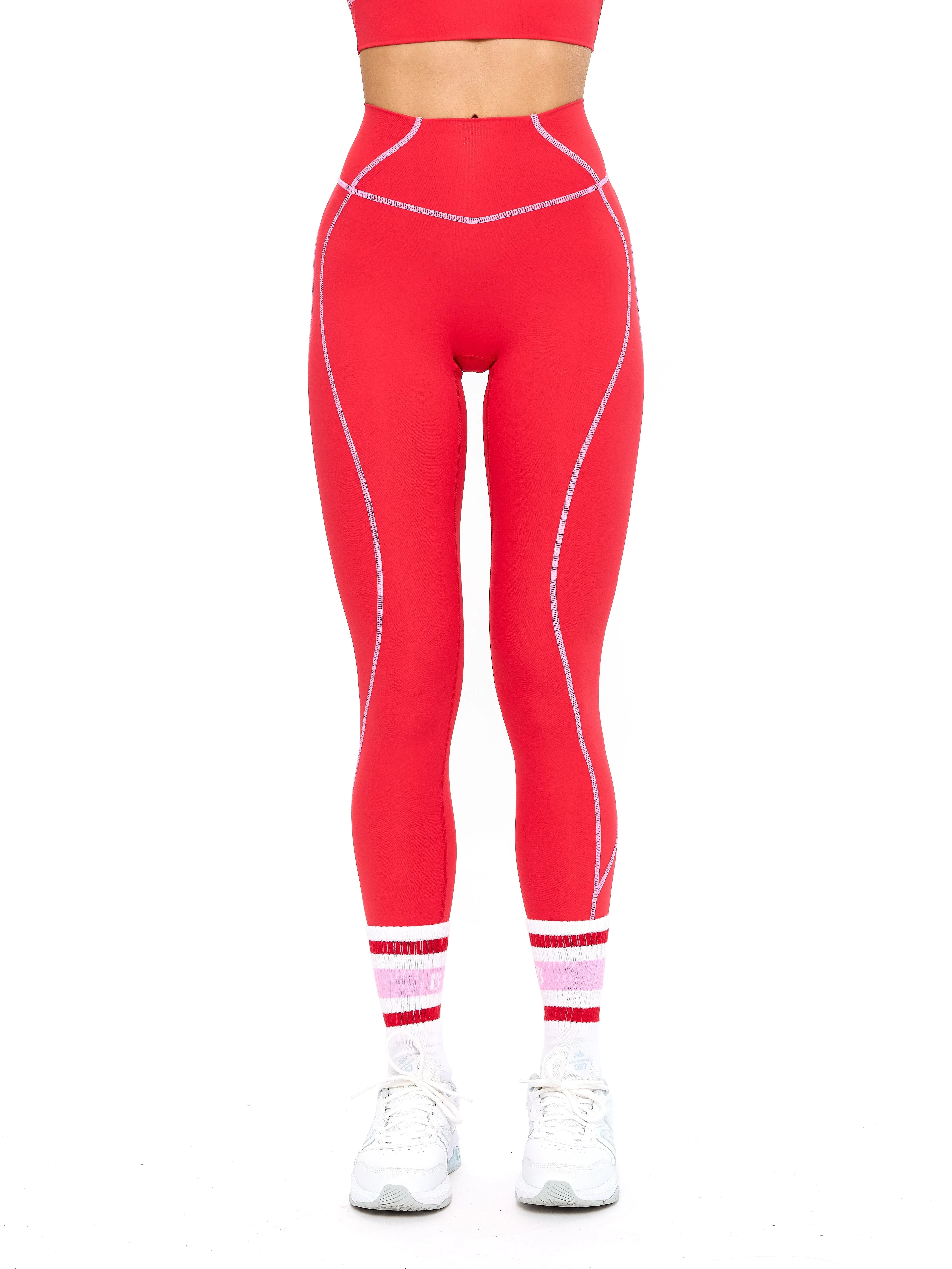 Airbrush Hourglass Legging - Salsa Red - Image 6