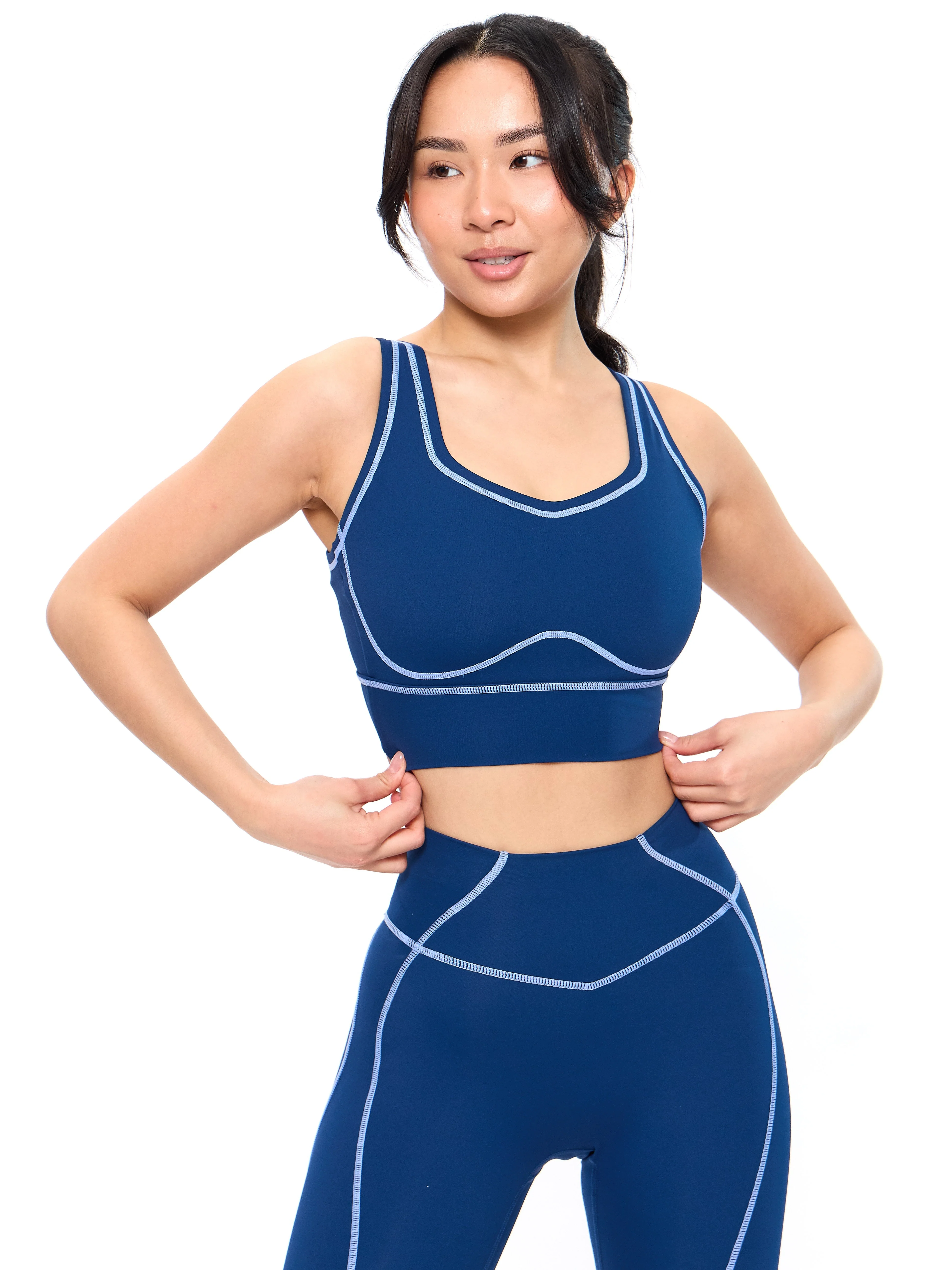 Airbrush Hourglass Sports Bra - Indigo Shadow - Image 5