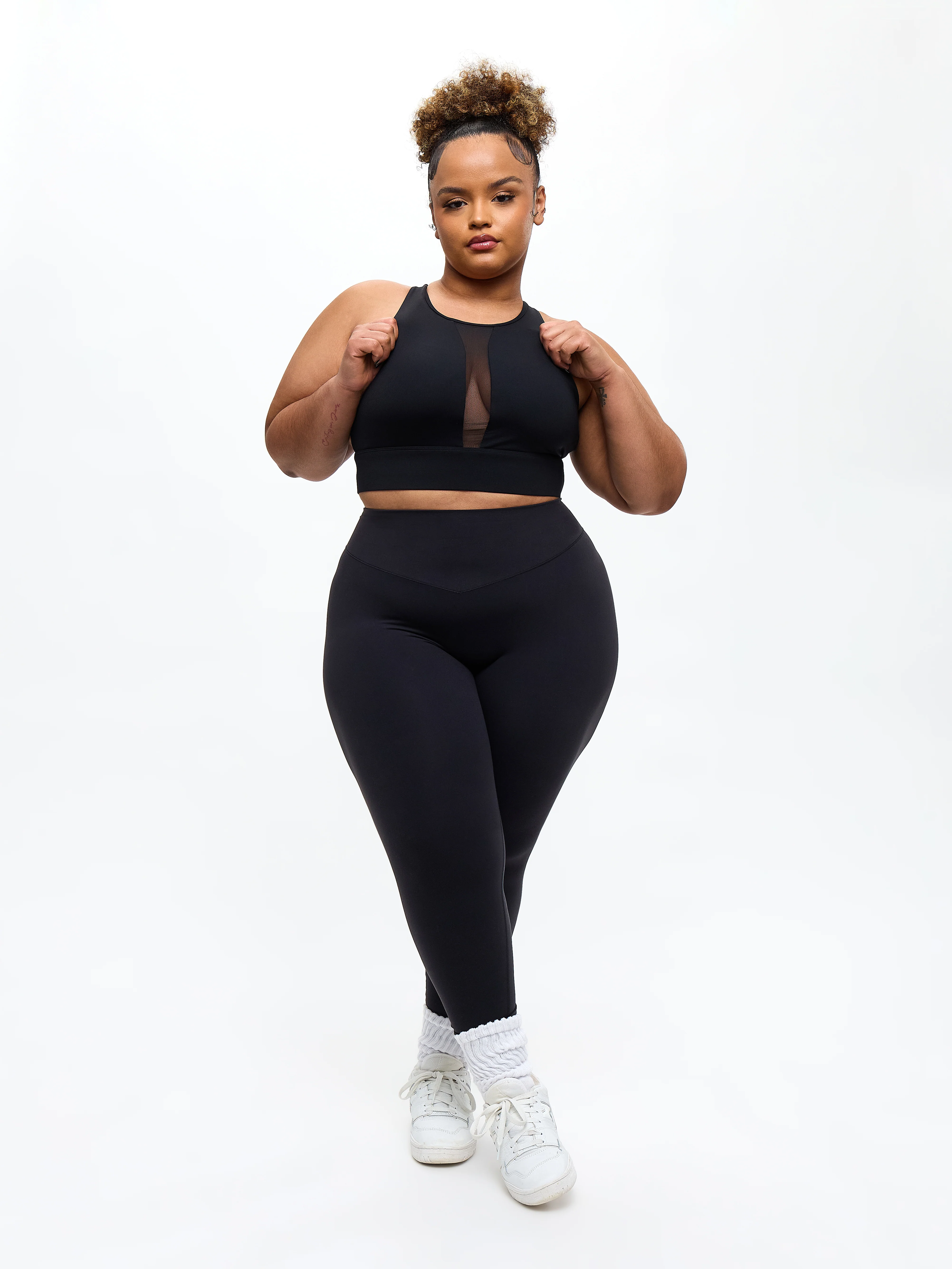 Airbrush Impact Sports Bra - Onyx Black - Image 3