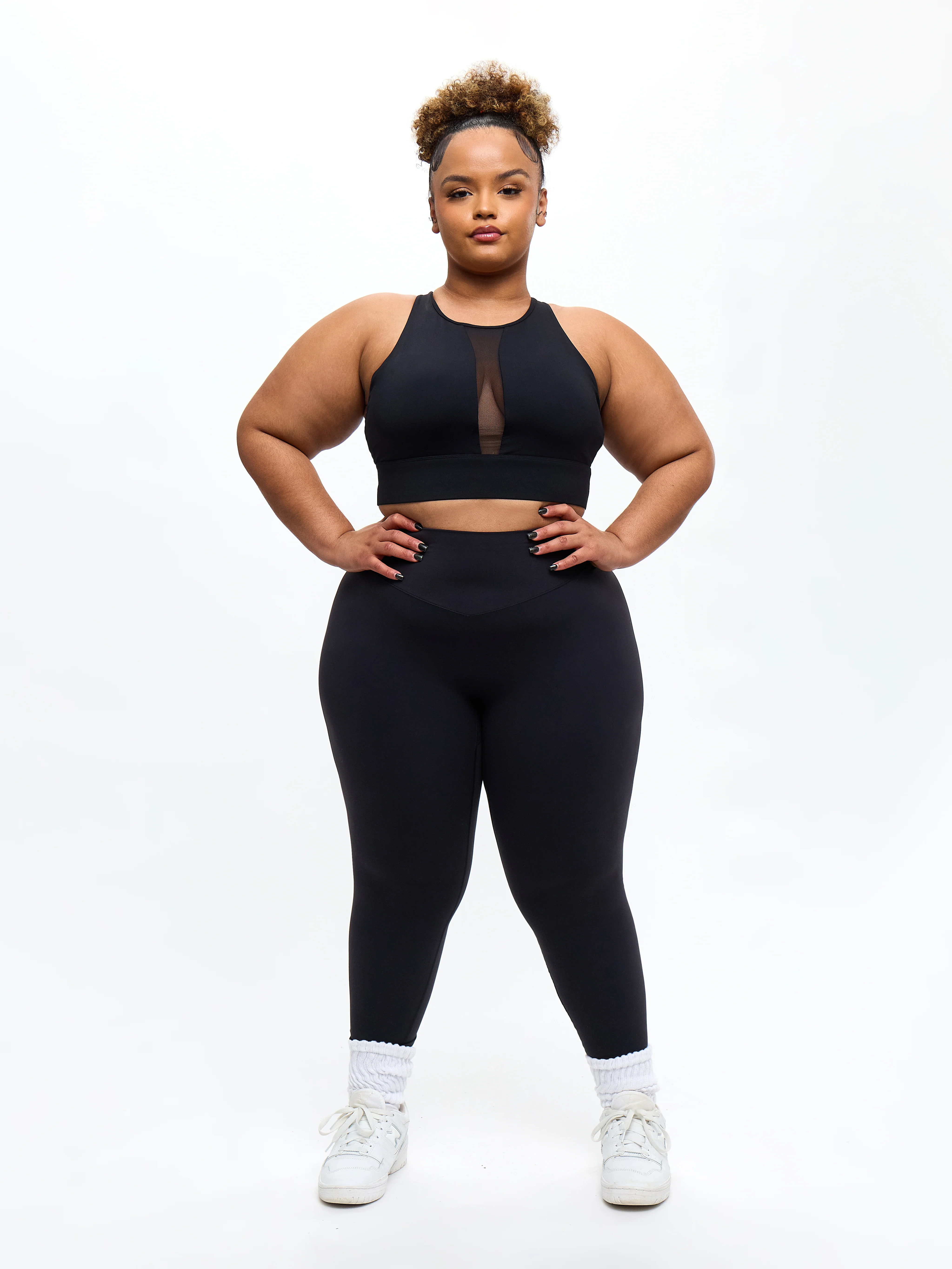 Airbrush Impact Sports Bra - Onyx Black - Image 4