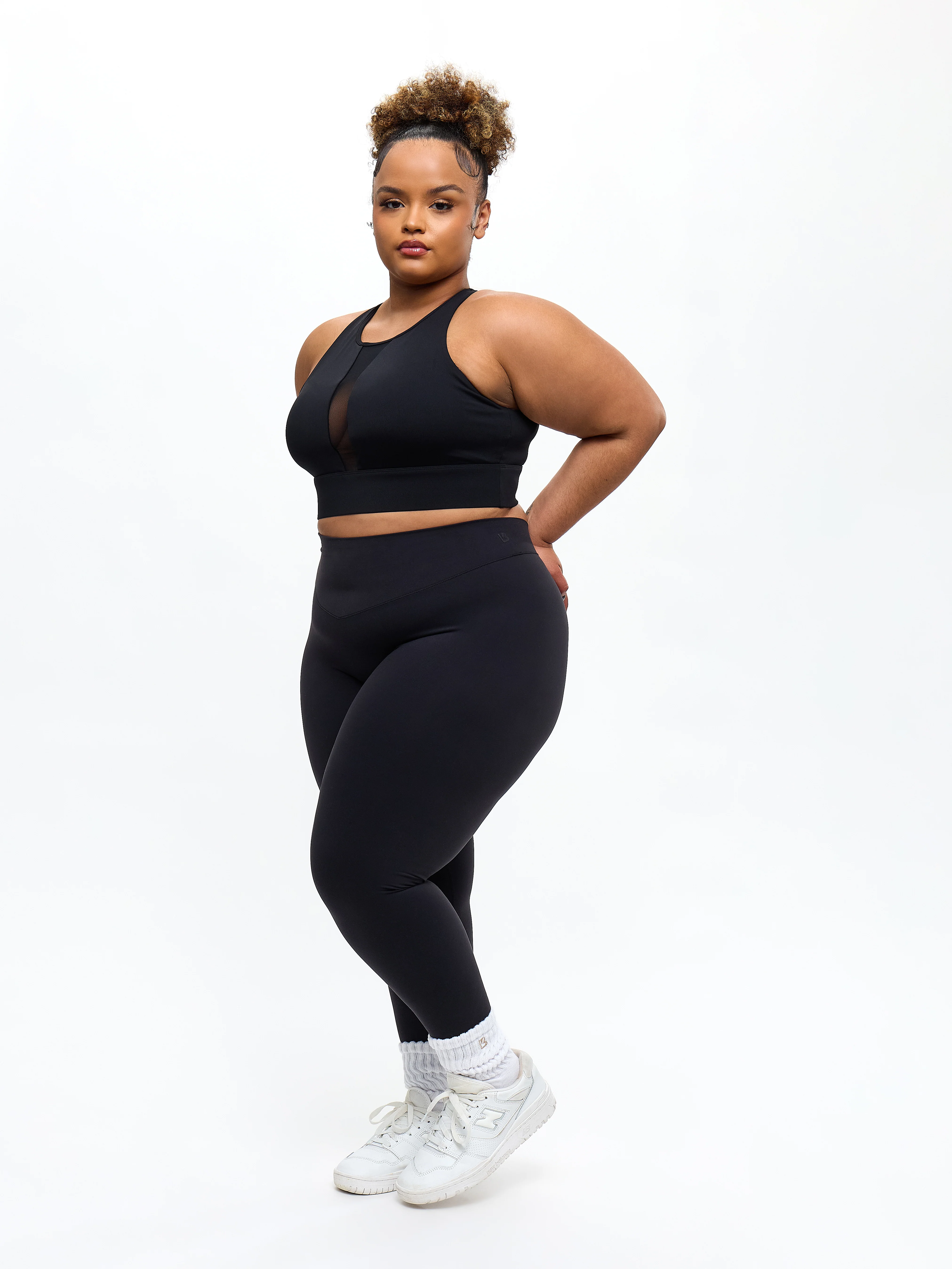 Airbrush Impact Sports Bra - Onyx Black - Image 5