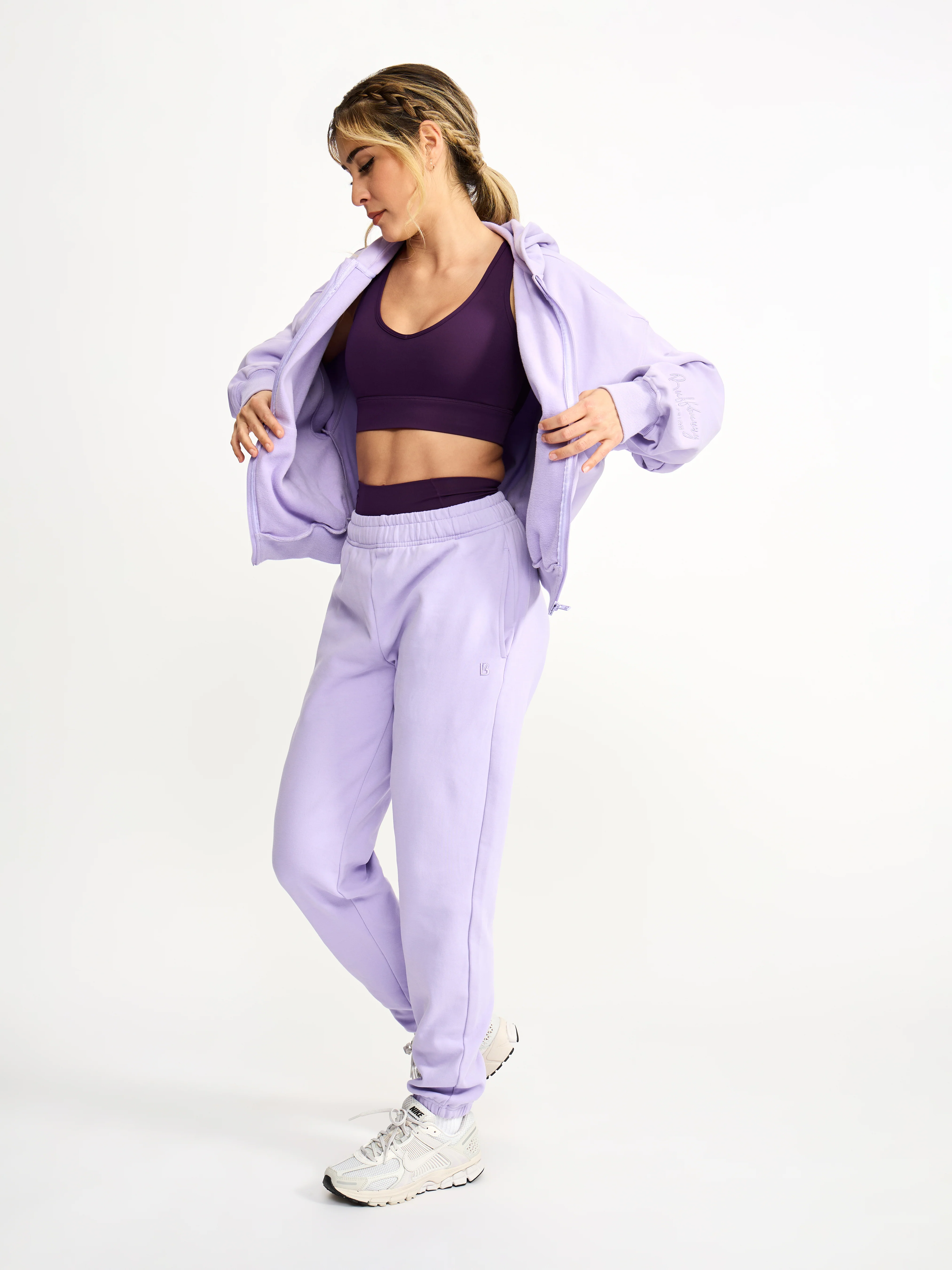 Airbrush Maraschino Sports Bra - Eggplant Purple - Image 4