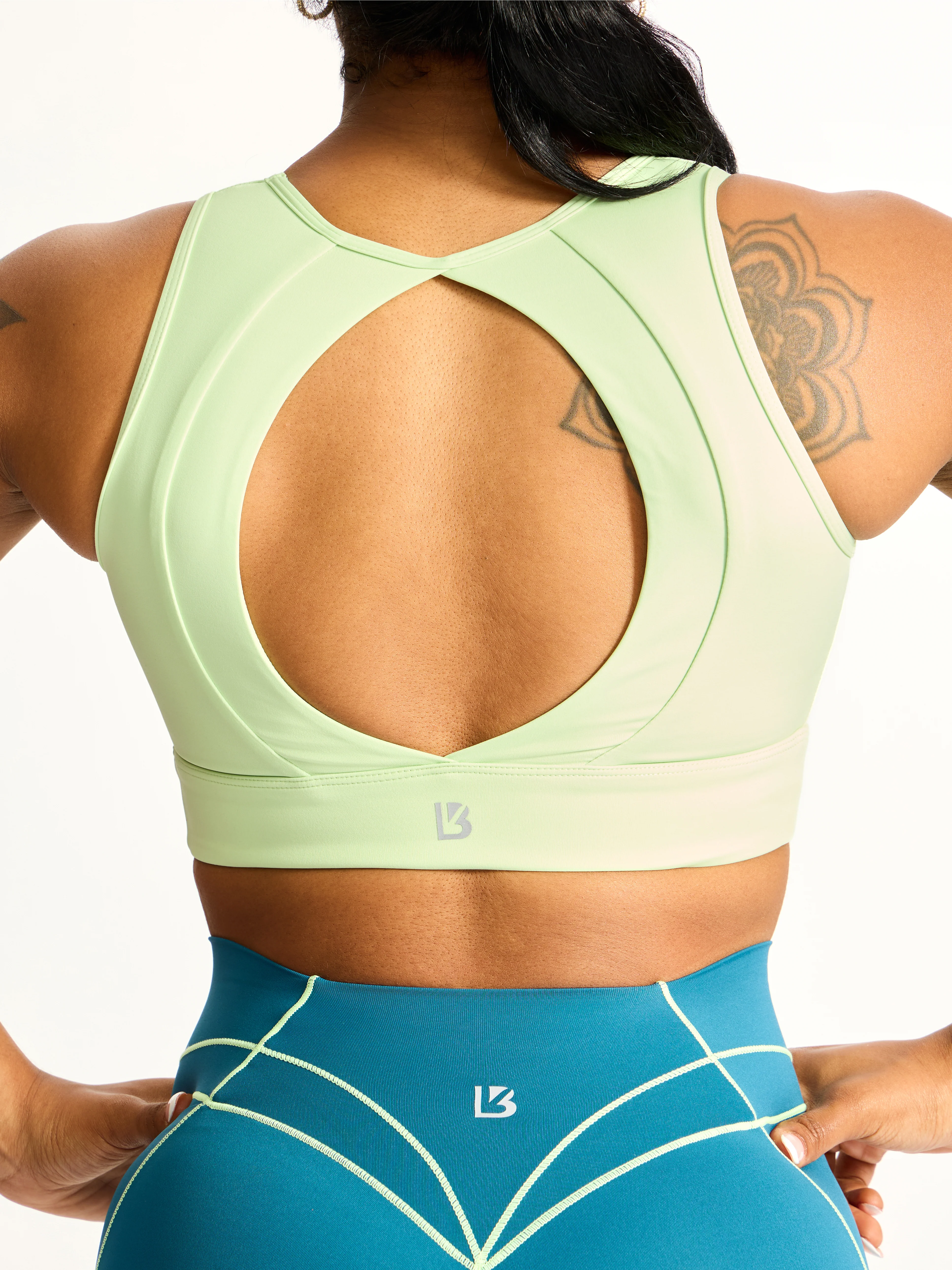 Airbrush Maraschino Sports Bra - Lima Bean - Image 2