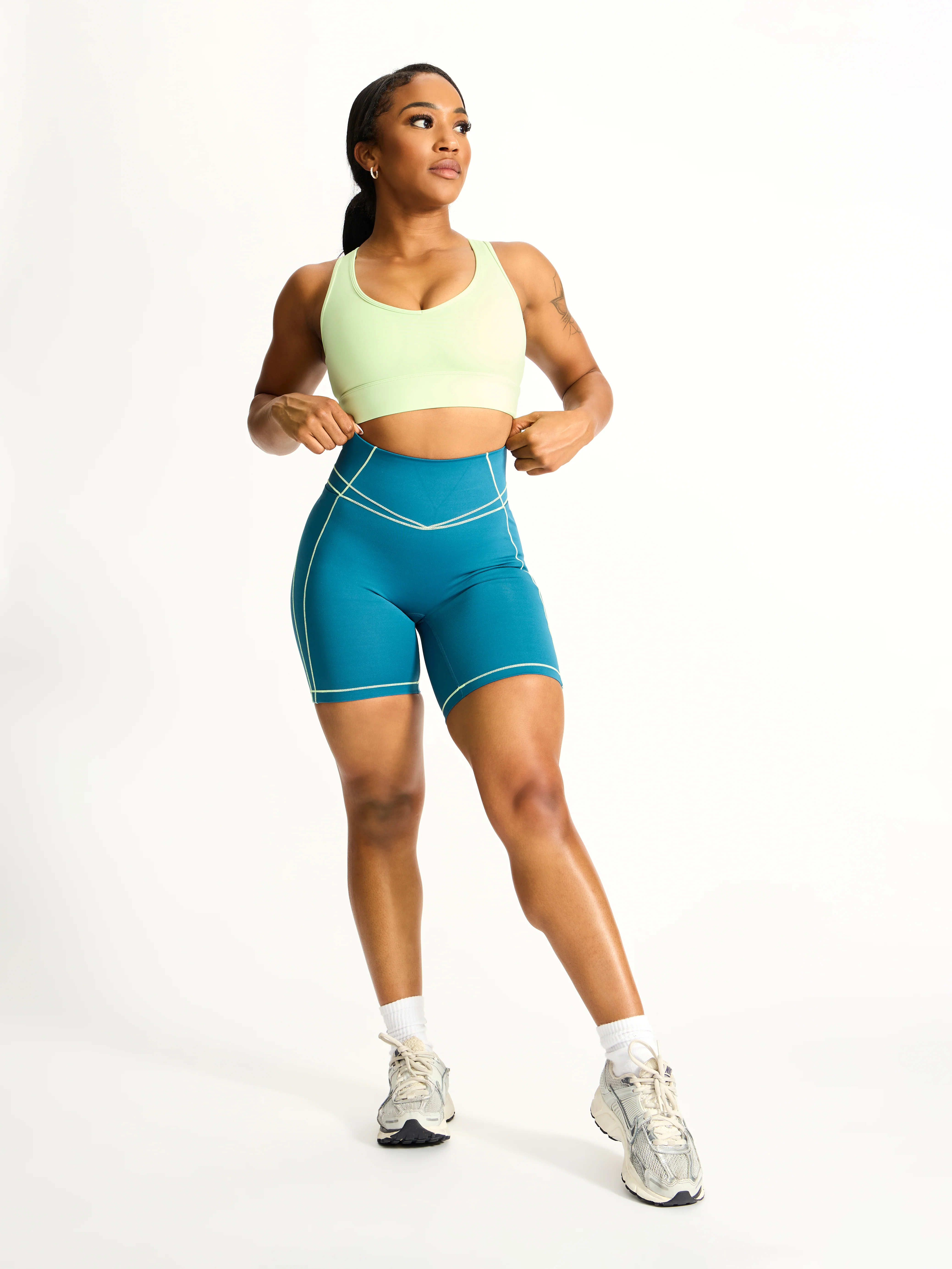 Airbrush Maraschino Sports Bra - Lima Bean - Image 3
