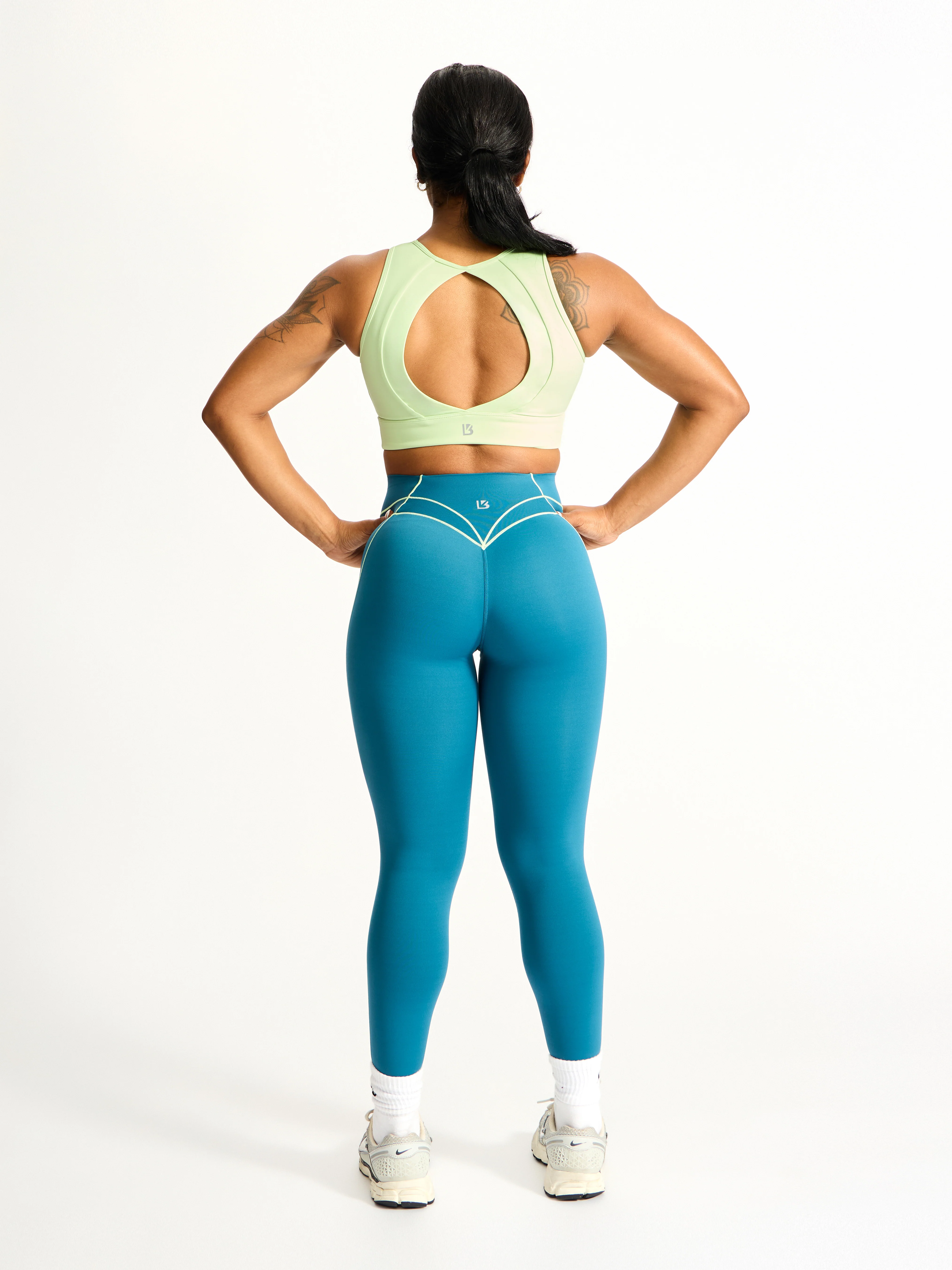 Airbrush Maraschino Sports Bra - Lima Bean - Image 4