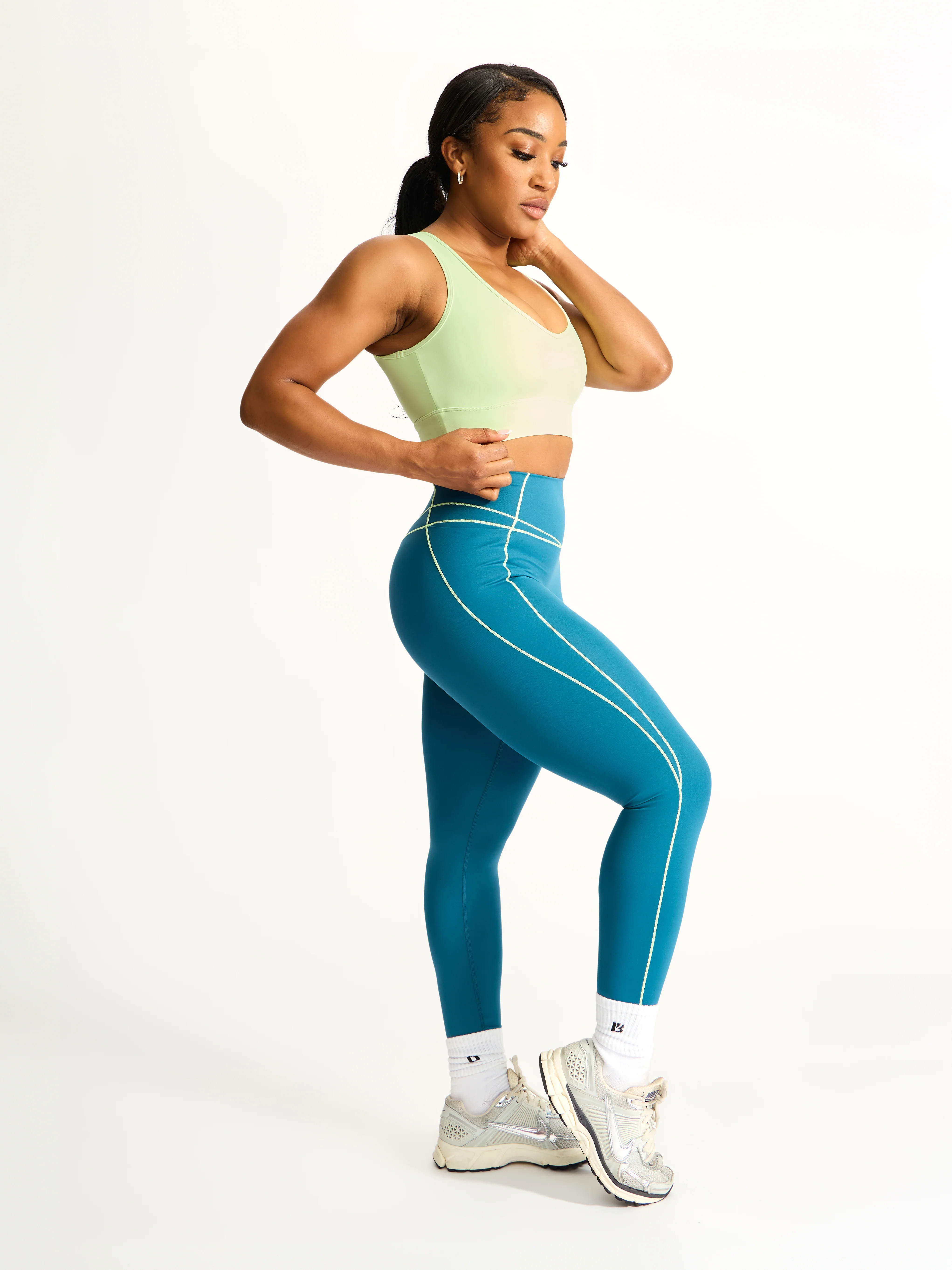 Airbrush Maraschino Sports Bra - Lima Bean - Image 5