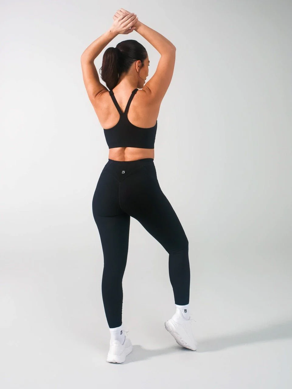 Airbrush Sports Bra - Onyx Black - Image 5