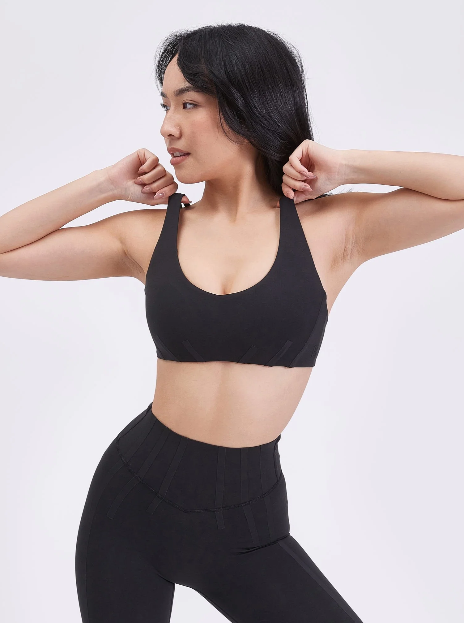 Airbrush Sports Bra - Onyx Black - Image 2