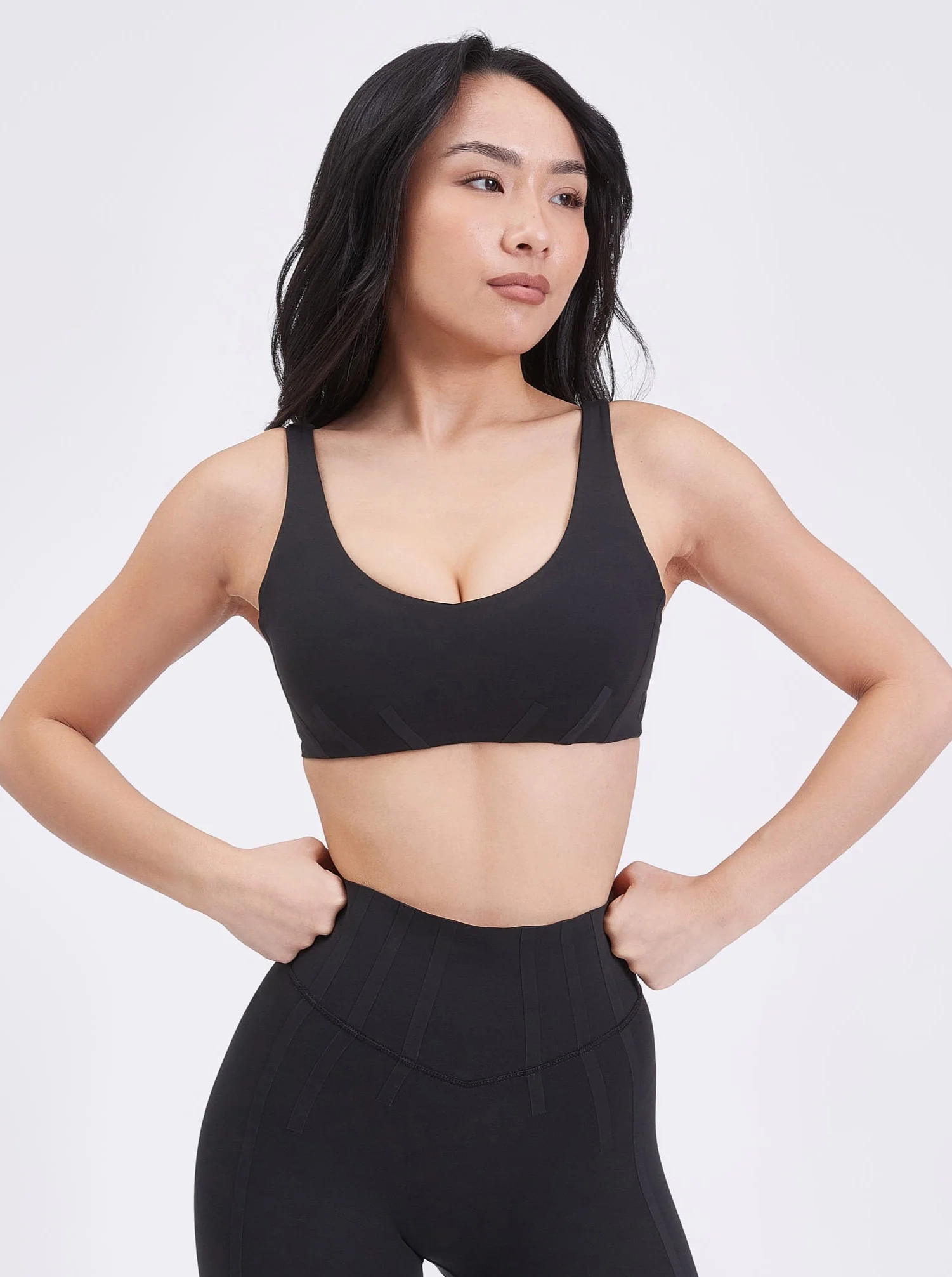 Airbrush Sports Bra - Onyx Black - Image 3