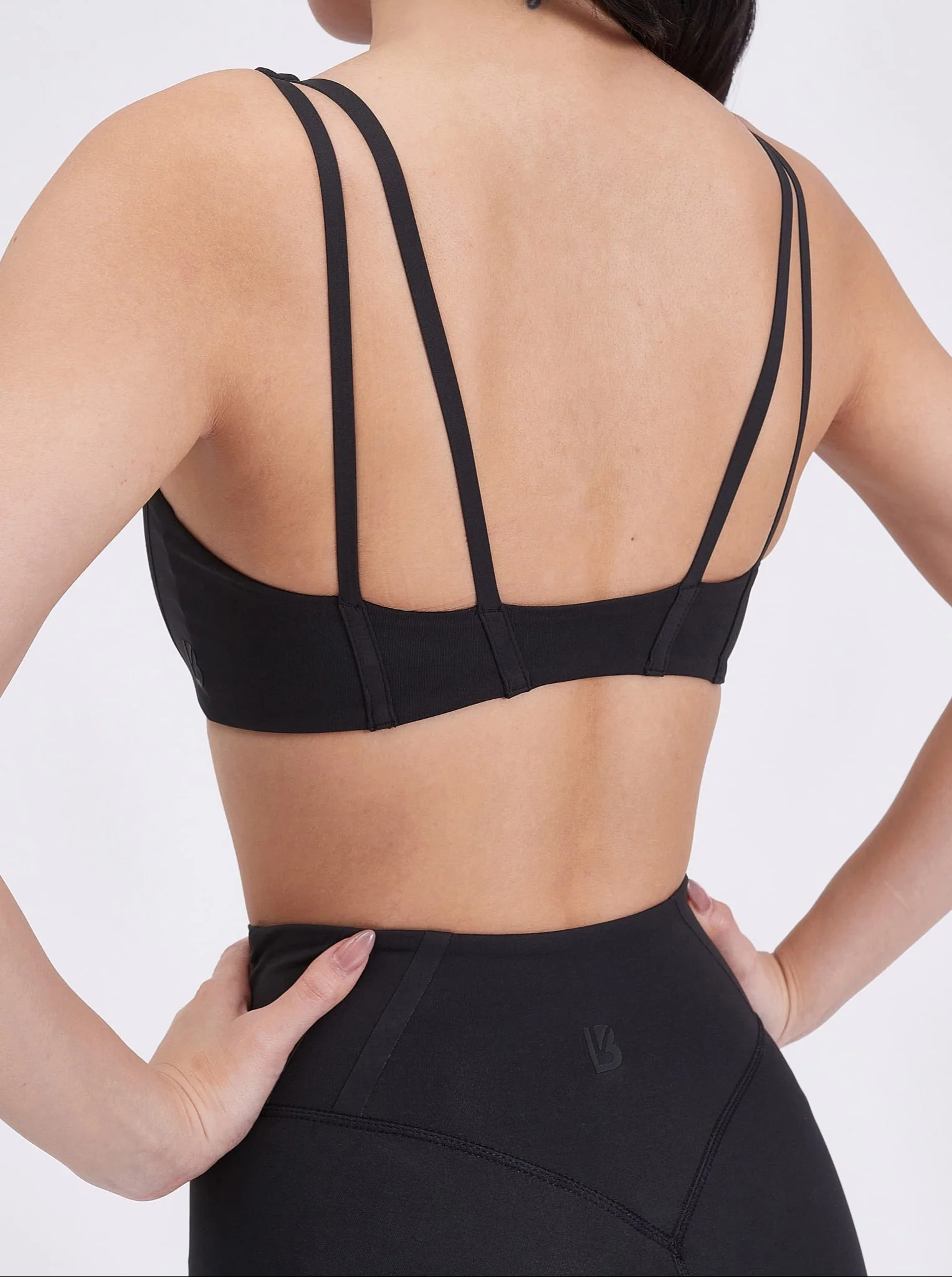 Airbrush Sports Bra - Onyx Black - Image 4