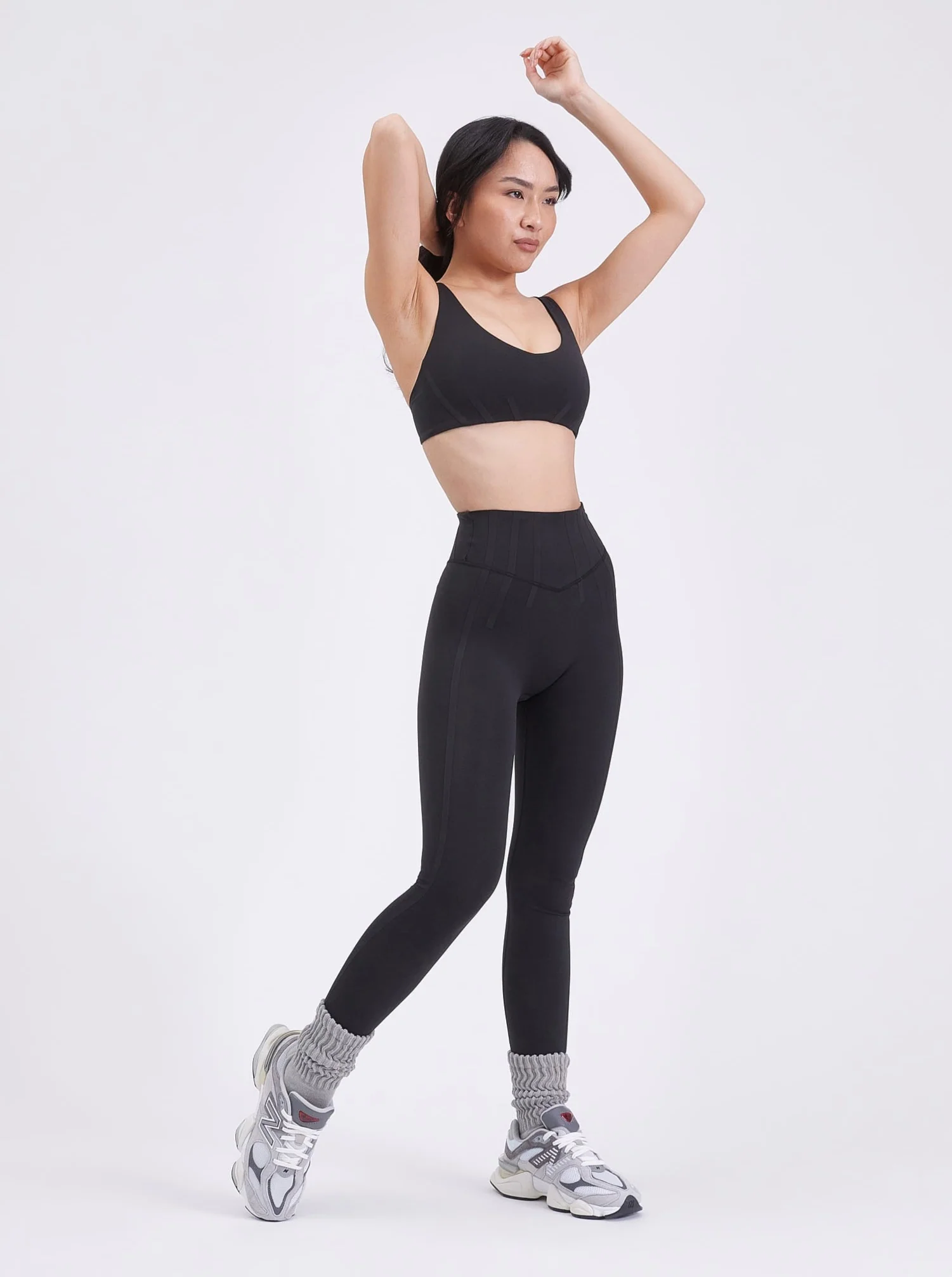 Airbrush Sports Bra - Onyx Black - Image 7