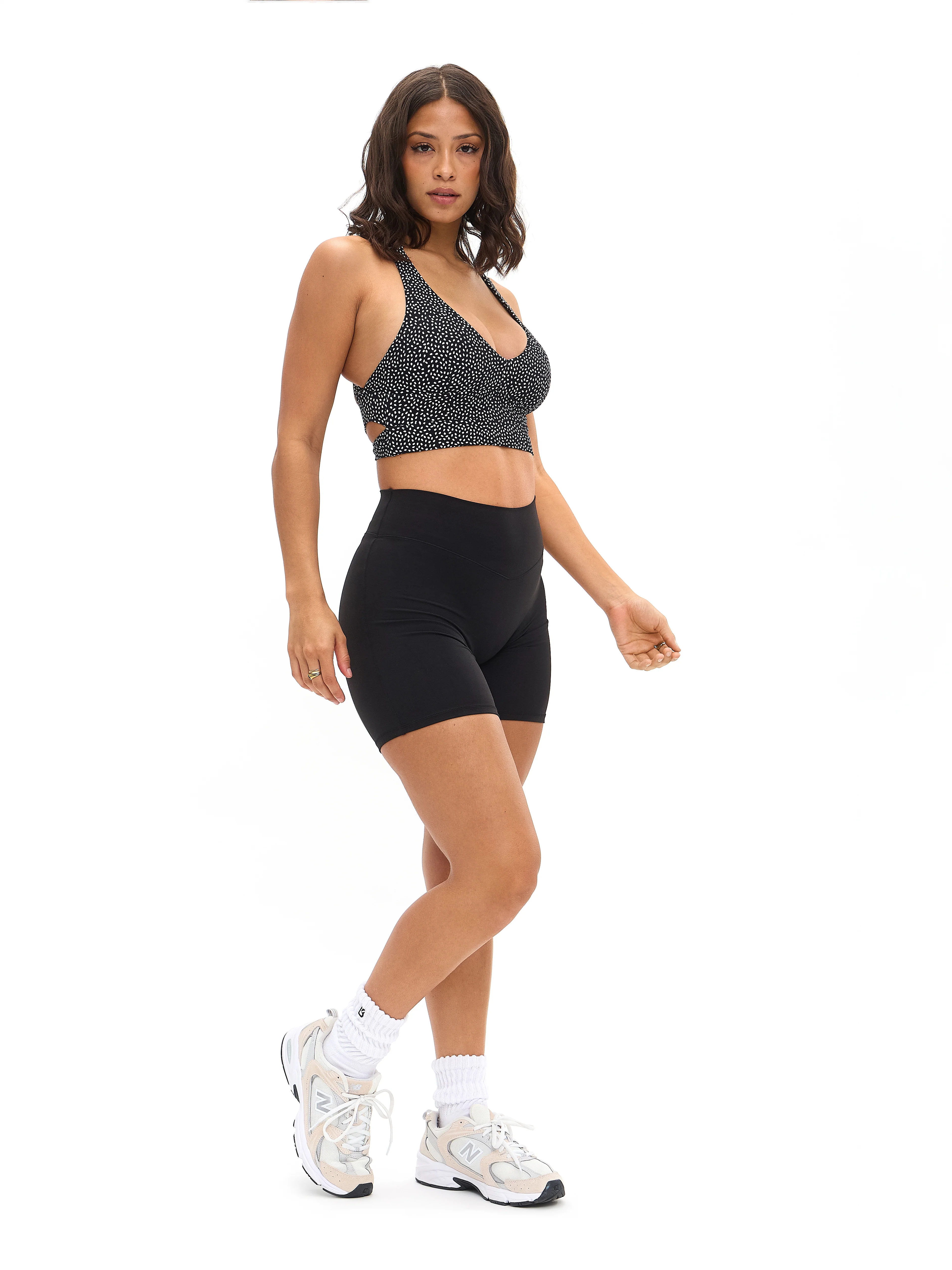Alpha Sports Bra - Black Bossy Print - Image 3