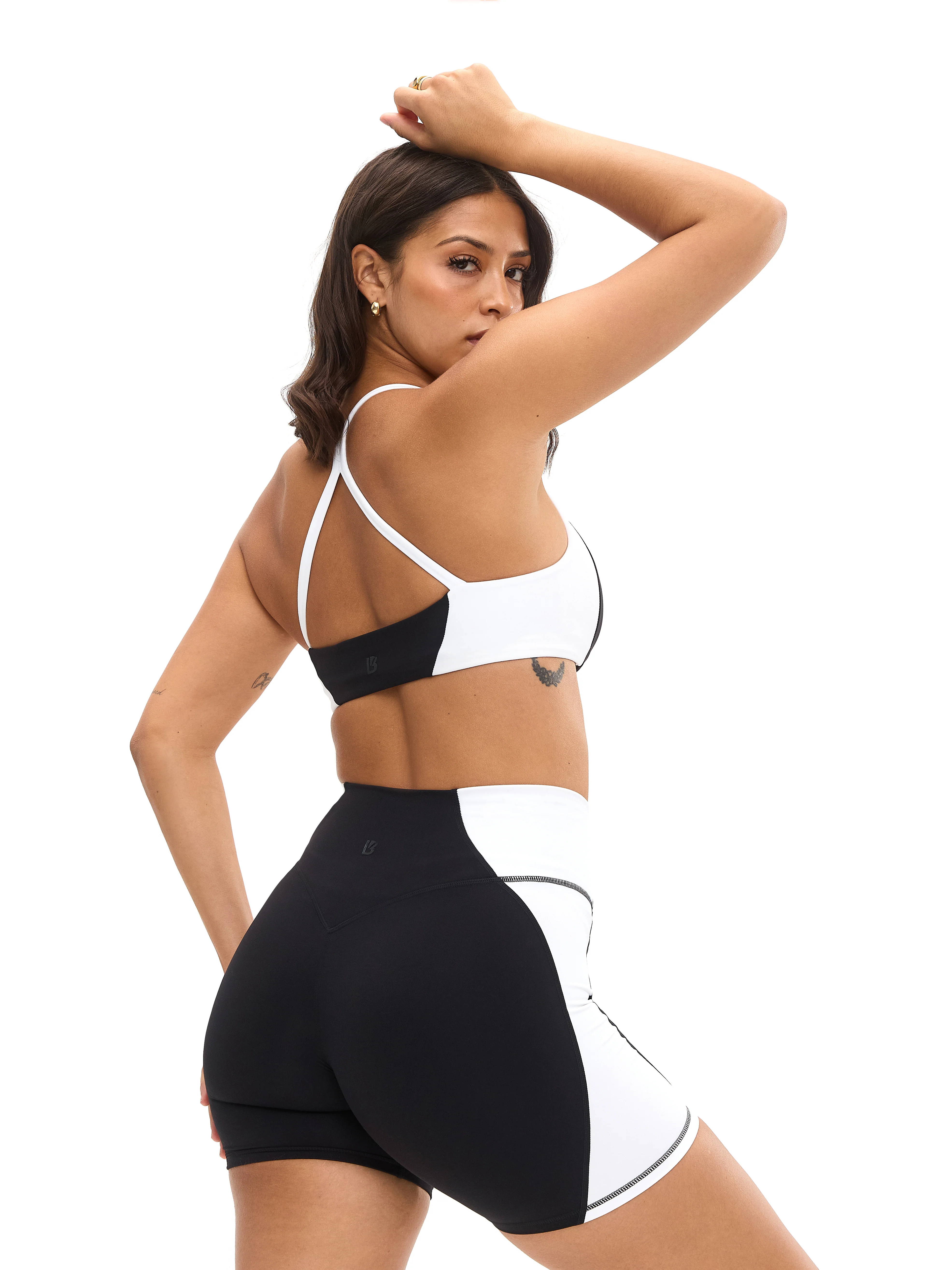 Aurora Sports Bra - Onyx Black and White - Image 6