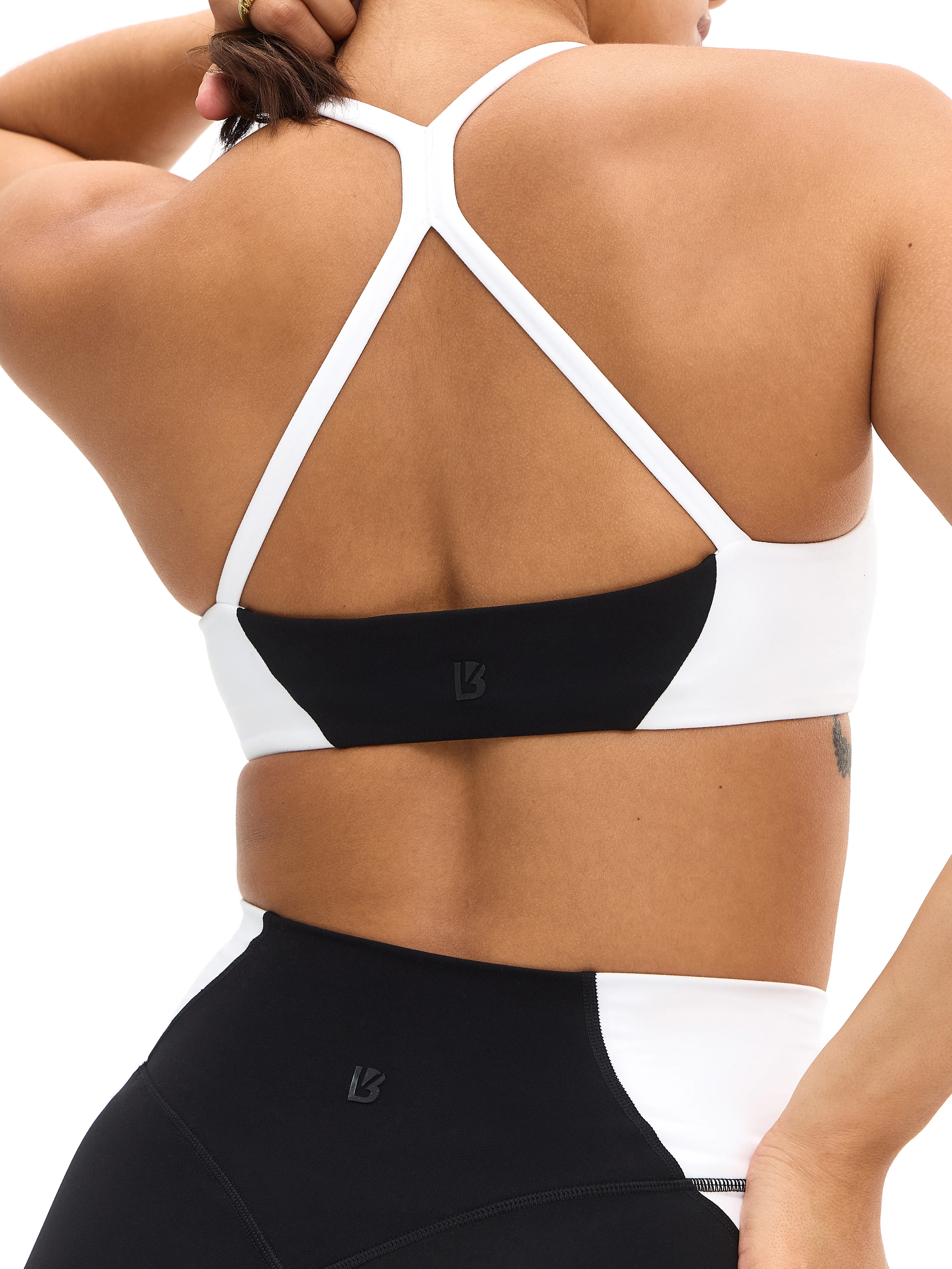 Aurora Sports Bra - Onyx Black and White - Image 7