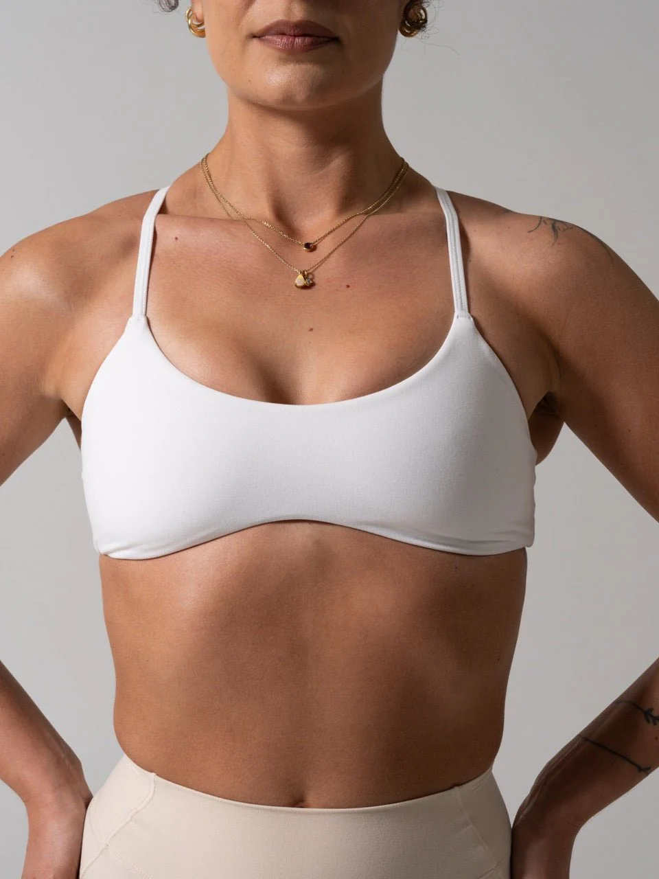 Barre Sports Bra - White - Image 4