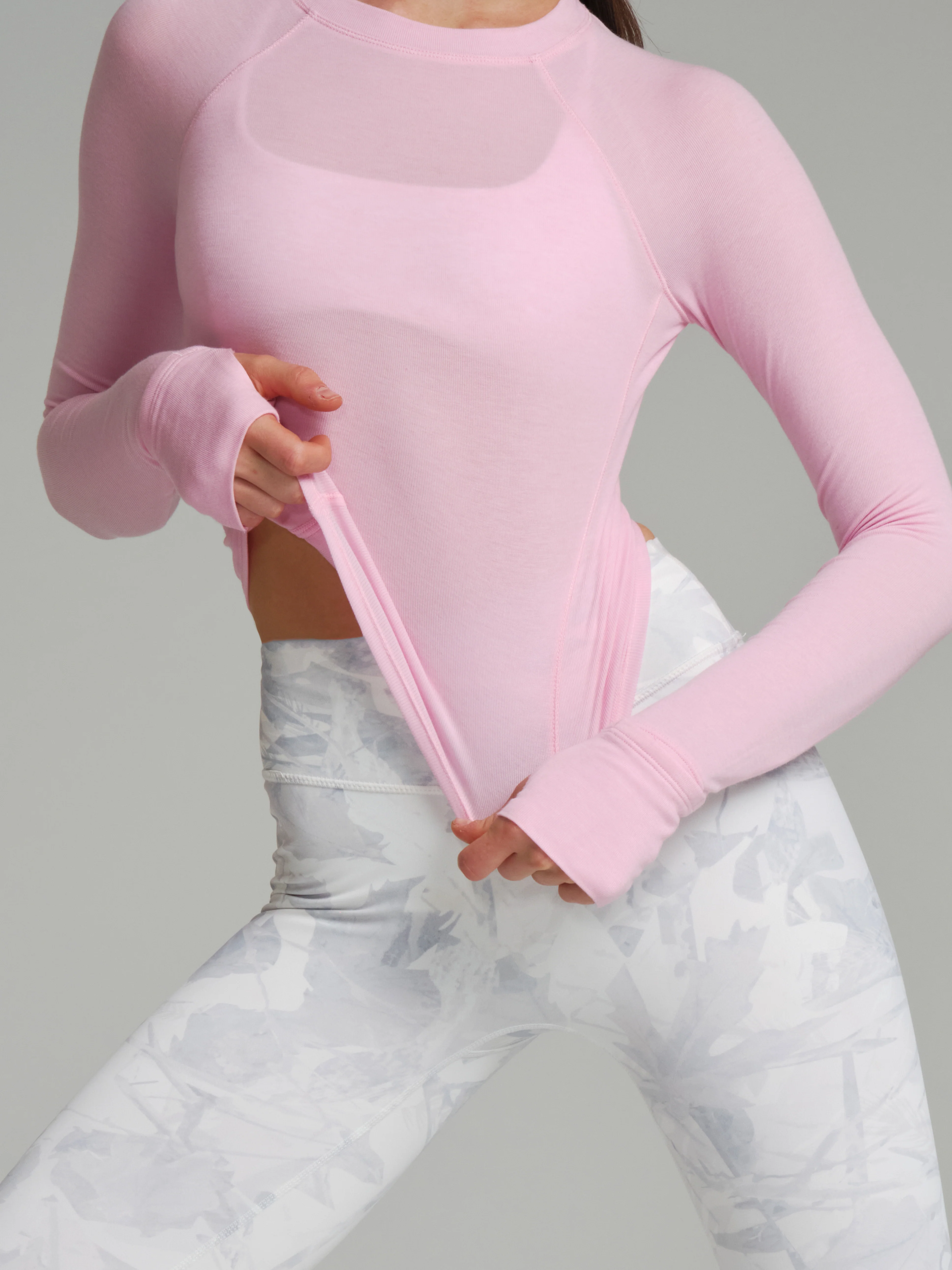 Base Layer Long Sleeve Waist Top - Plastic Pink - Image 7