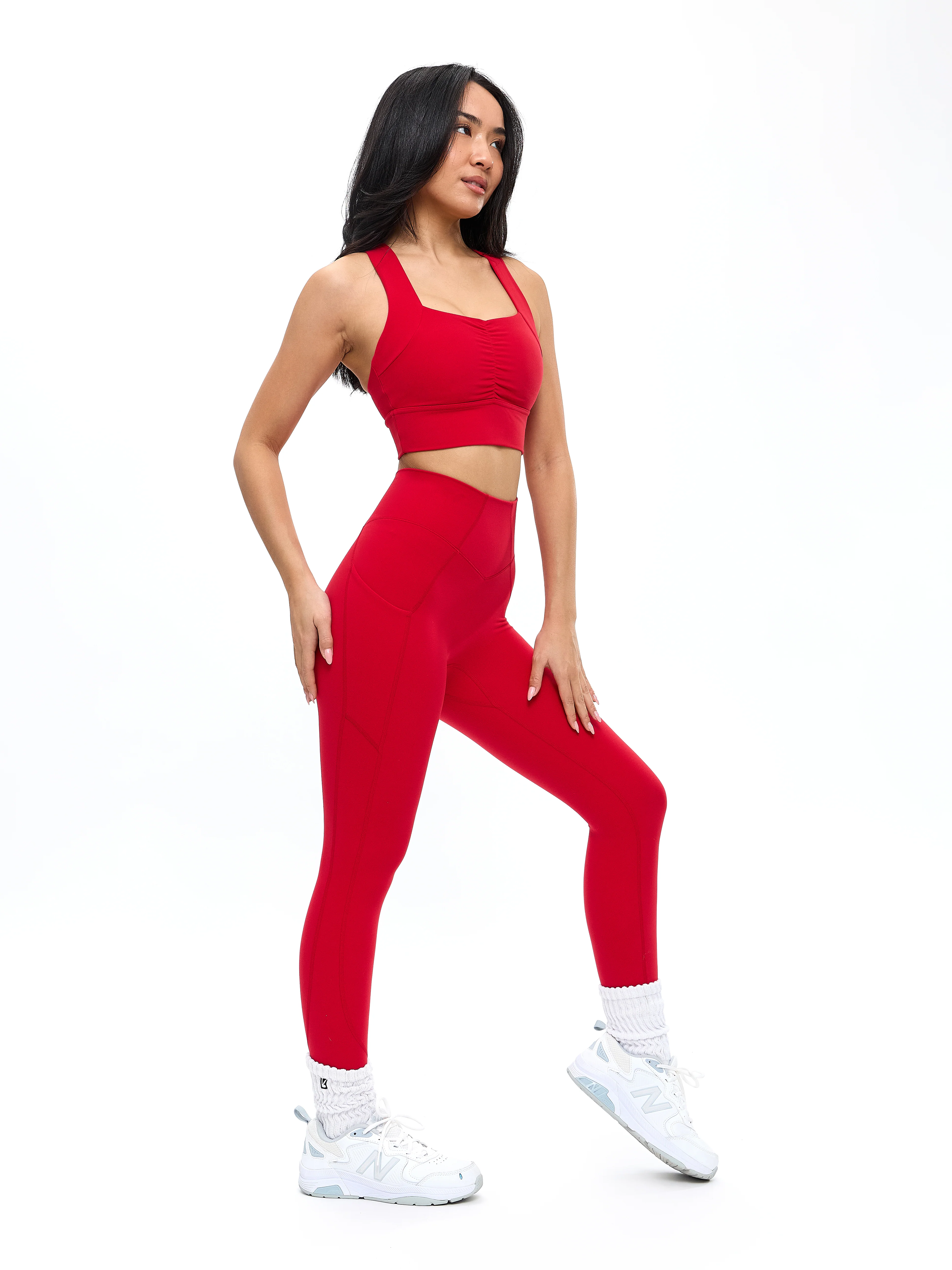 Bloom Sports Bra - Lipstick Red - Image 4