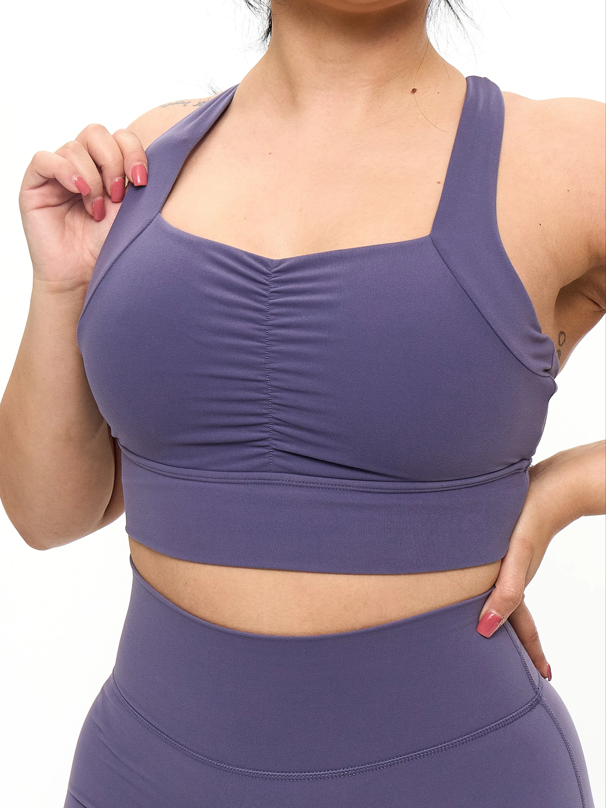 Bloom Sports Bra - Shadow Berry - Image 2