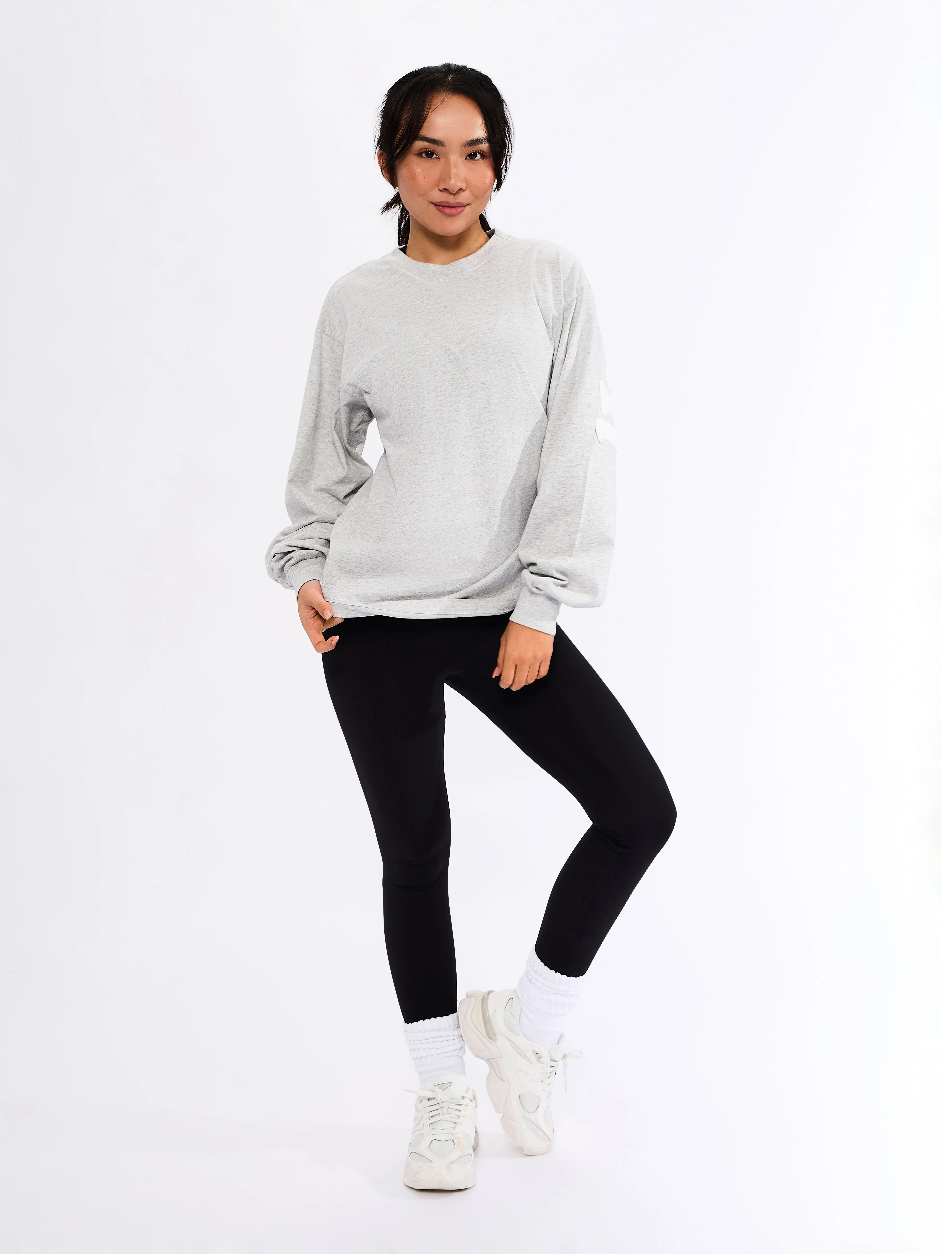Break Long Sleeve Tee - Heather Grey - Image 4
