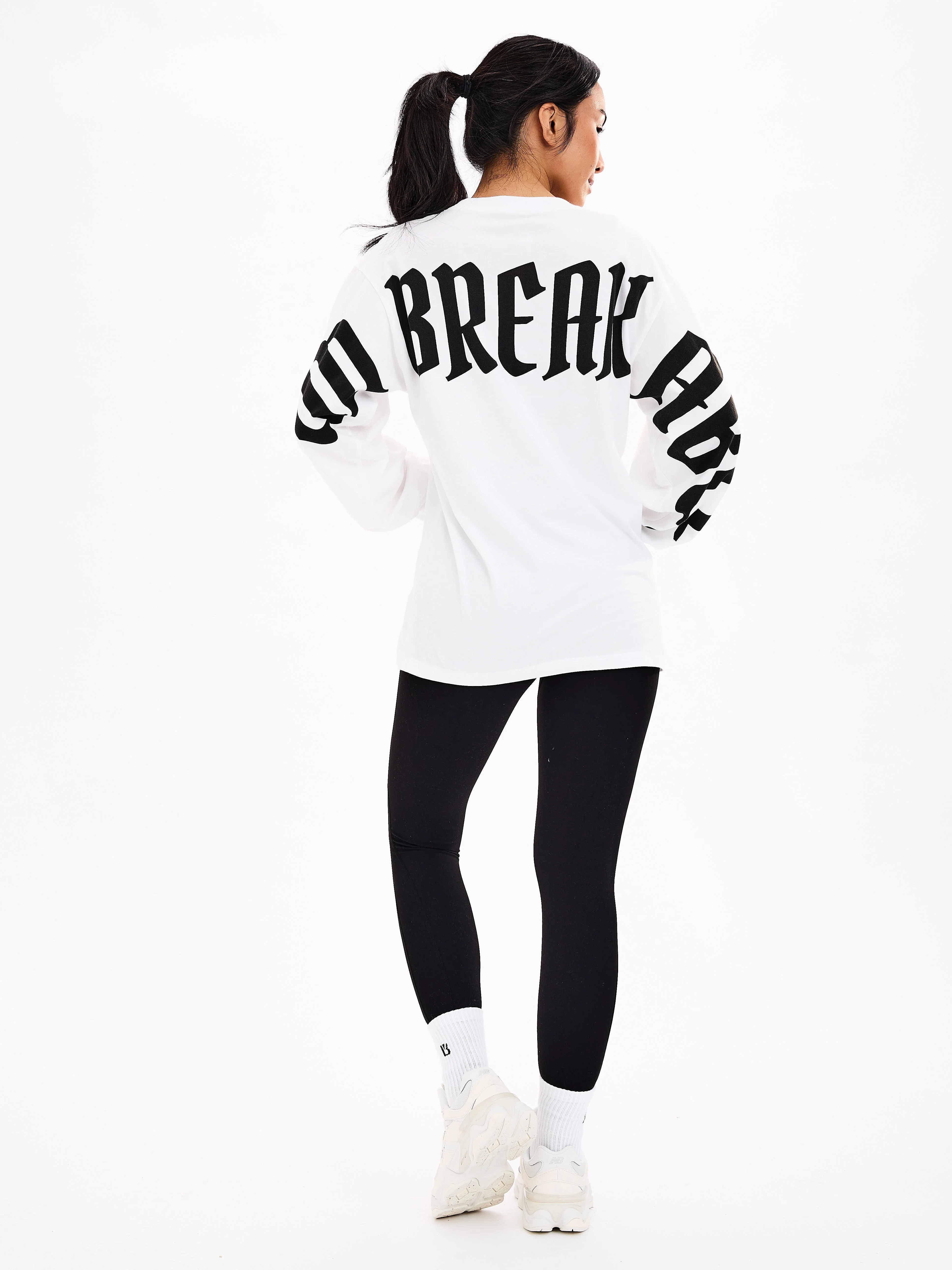 Break Long Sleeve Tee - White - Image 4