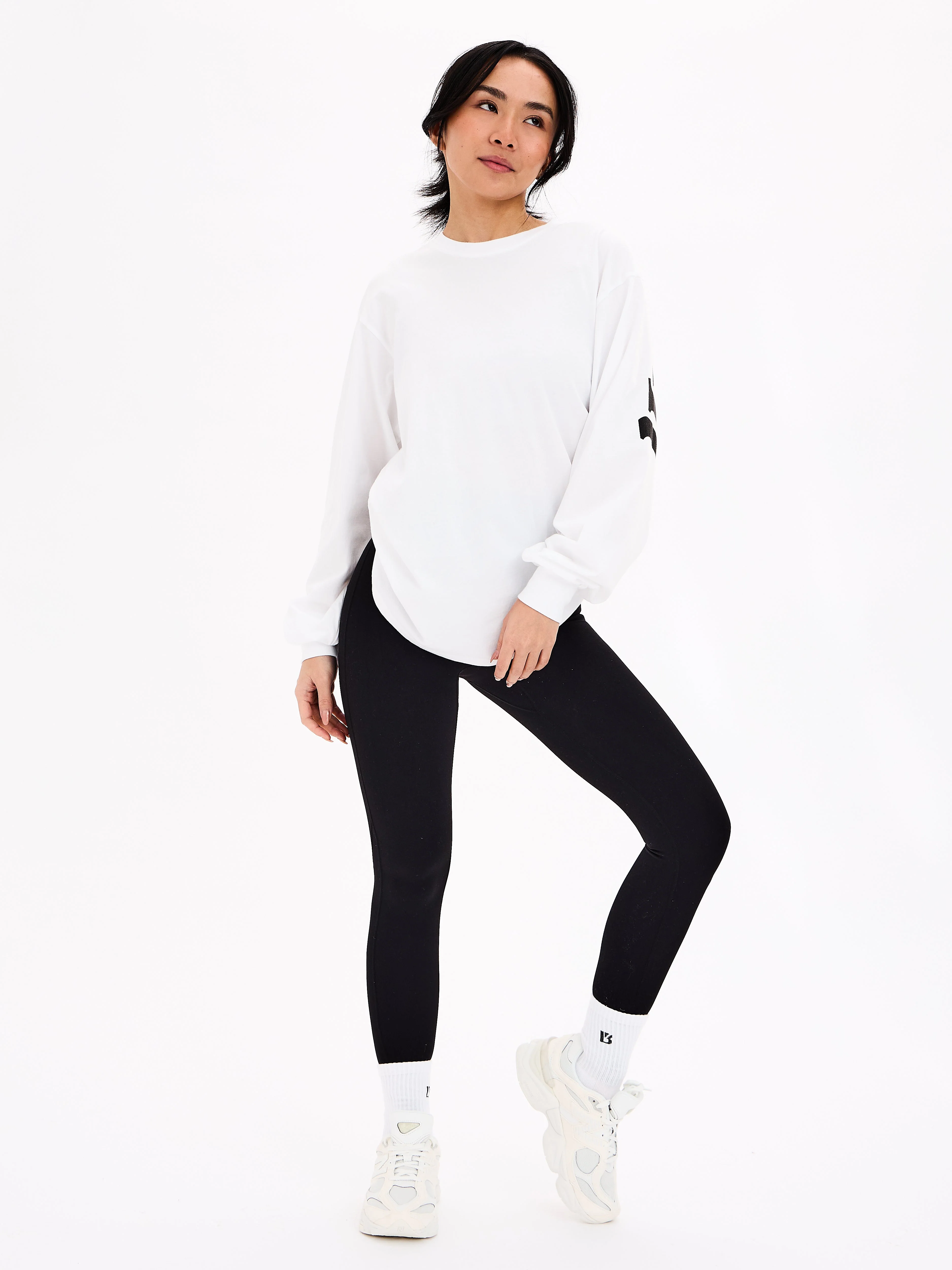 Break Long Sleeve Tee - White - Image 5