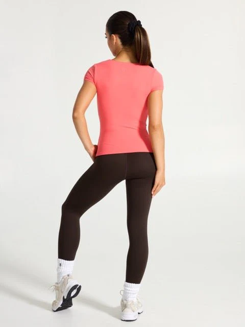 Butter Short Sleeve Hip Top - Tequila Sunrise - Image 4