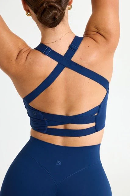 Candy Wrap Sports Bra - Indigo Shadow - Image 3