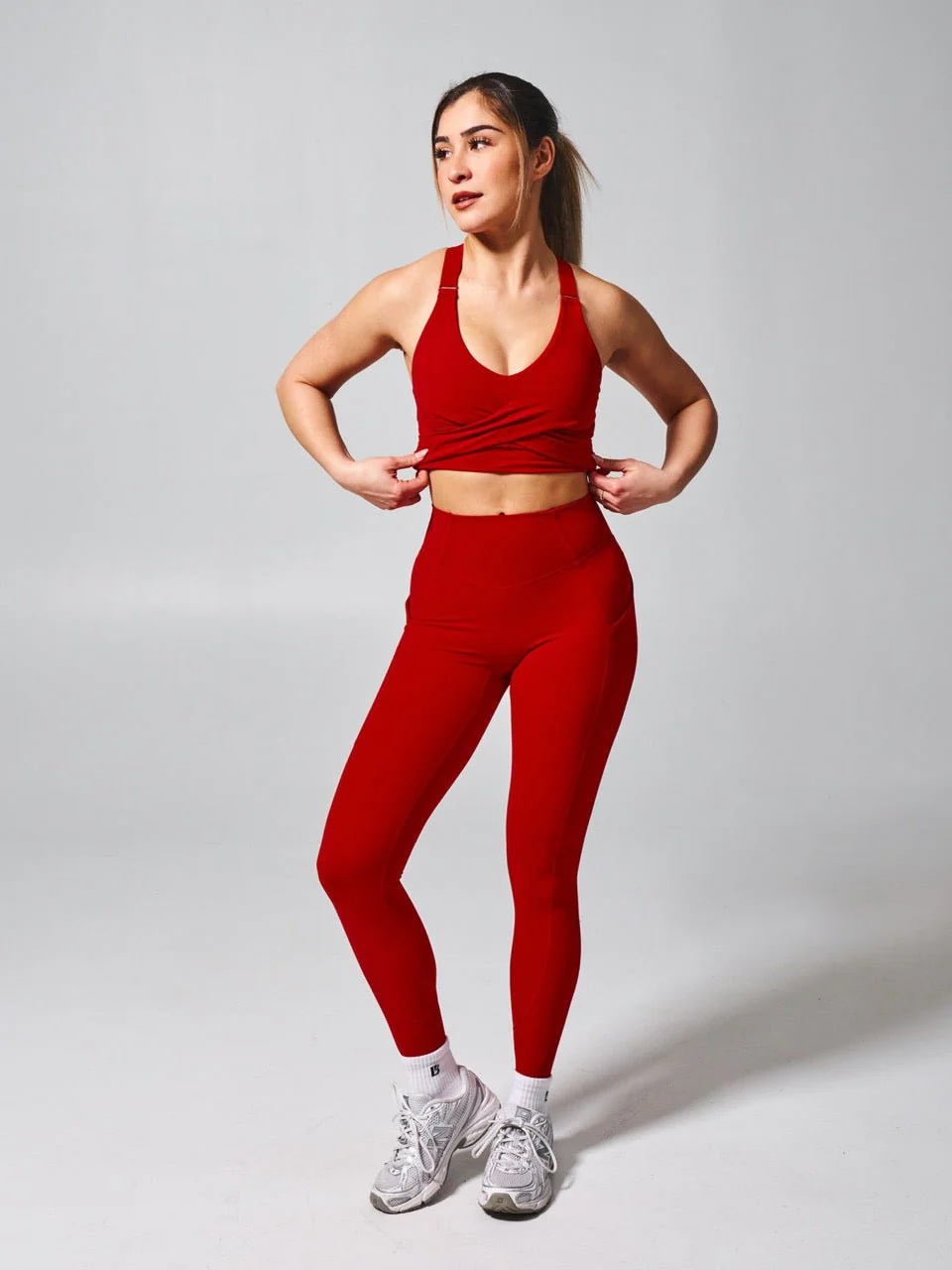 Candy Wrap Sports Bra - Lipstick Red - Image 2