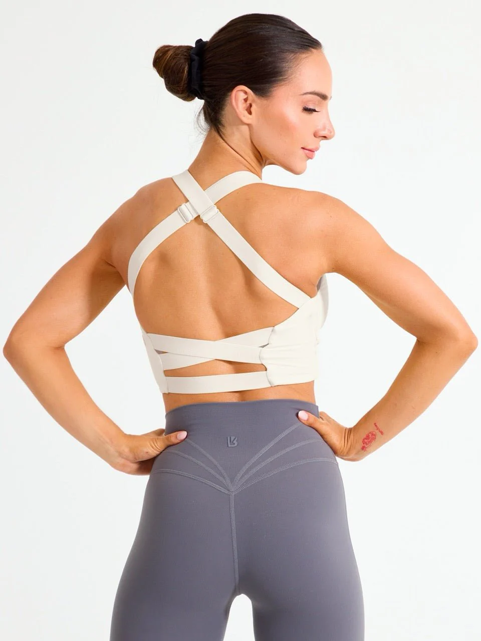 Candy Wrap Sports Bra - Oatmilk - Image 3