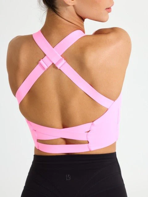 Candy Wrap Sports Bra - Pink Starburst - Image 3
