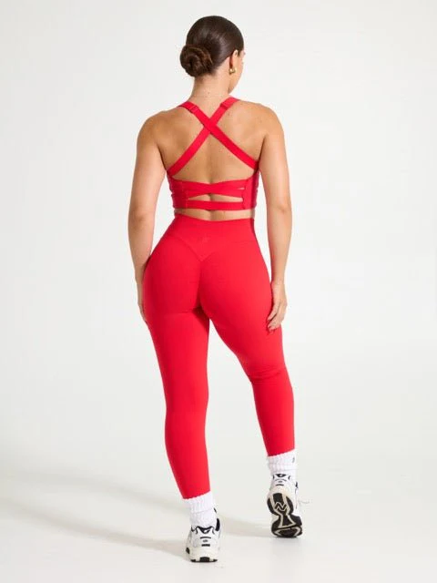 Candy Wrap Sports Bra - Salsa Red - Image 3