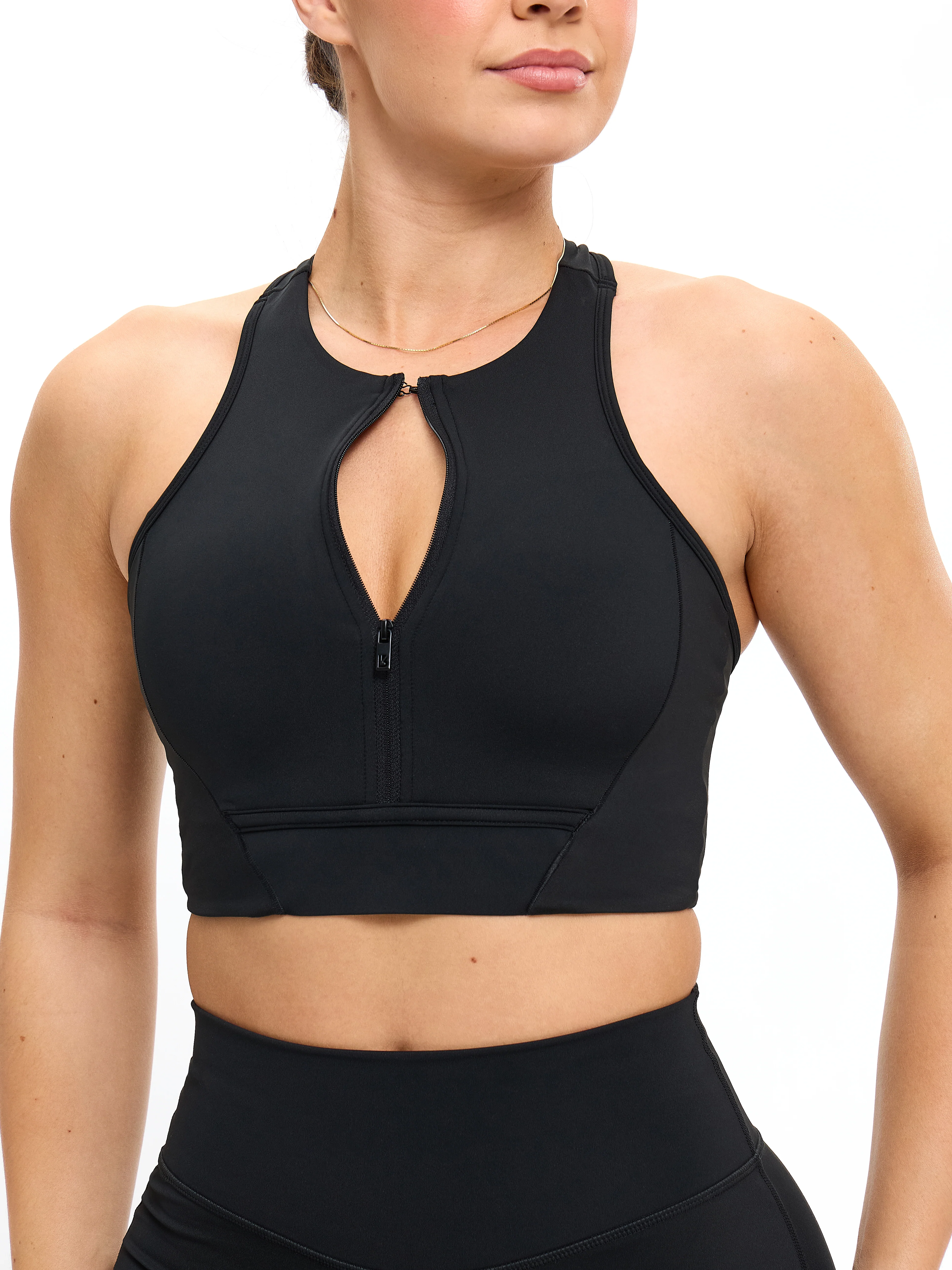 Colorado Zip Sports Bra - Onyx Black - Image 4