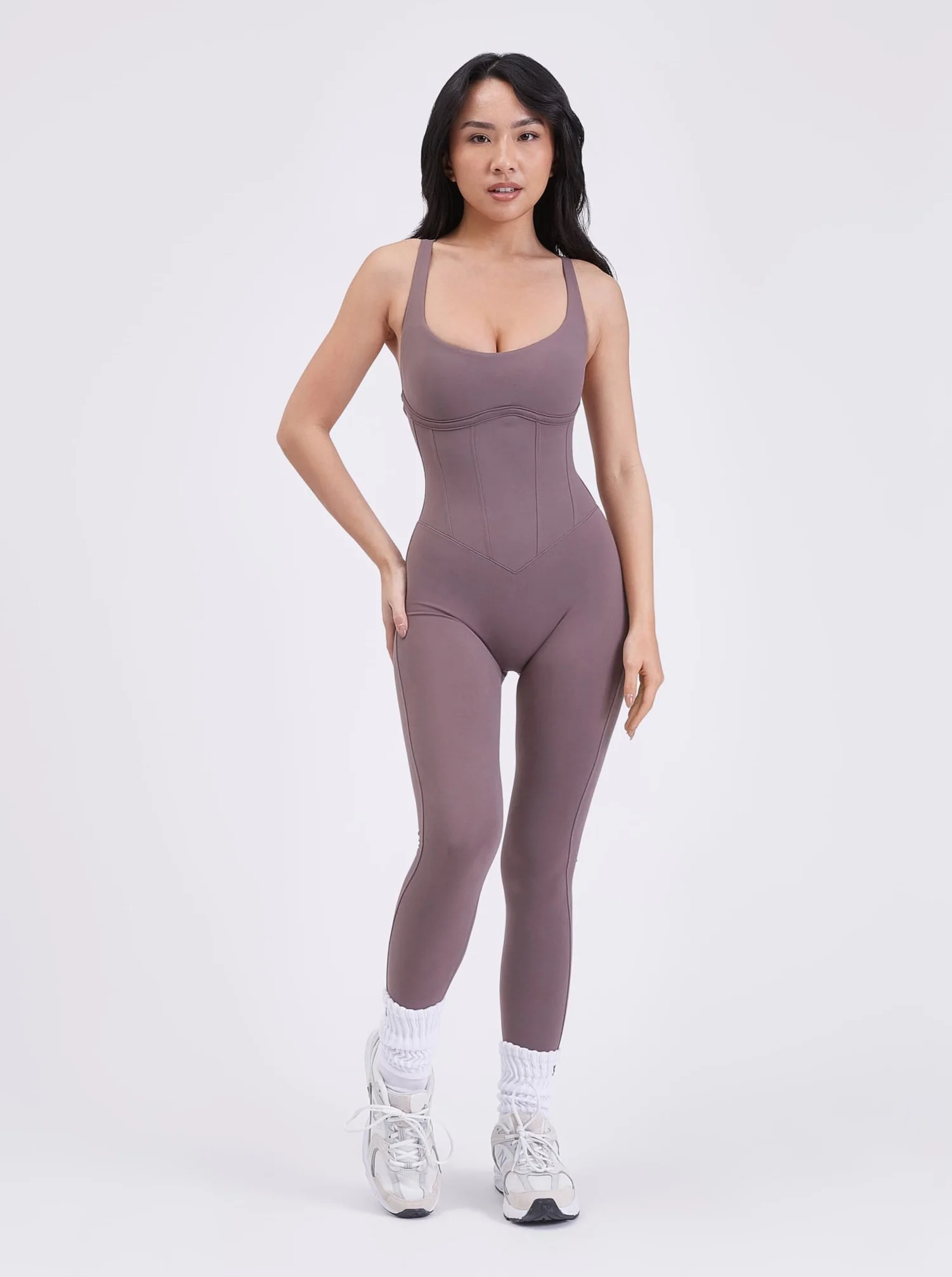Corset Bodysuit - Mocha Berry - Image 2