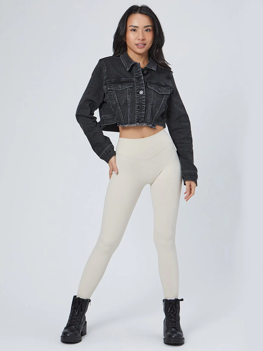 Desire Denim Jacket - Washed Black - Image 9