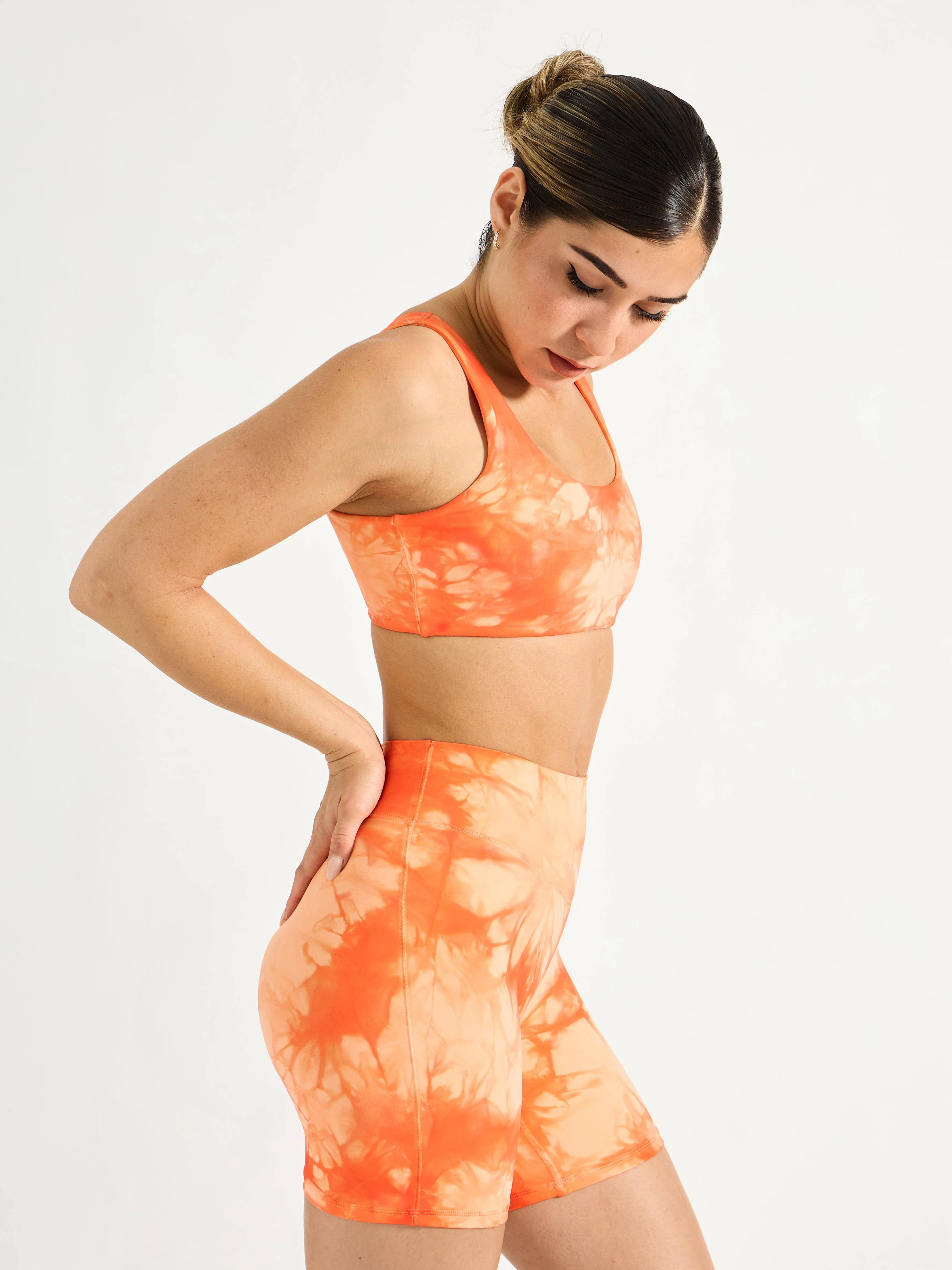 Double Dip Butter Sports Bra - Peach Rings Tie Dye - Image 5