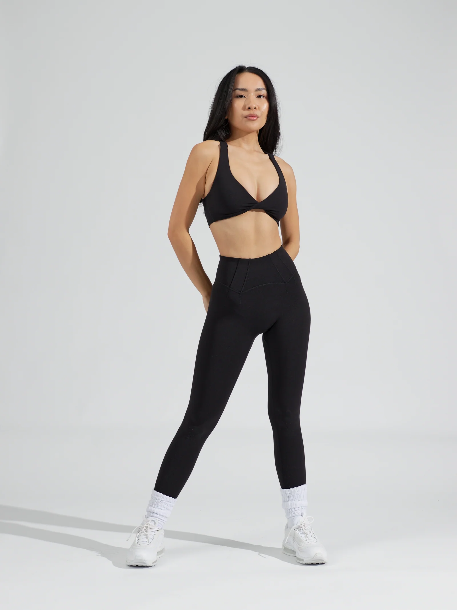Double Twist Sports Bra - Onyx Black - Image 4