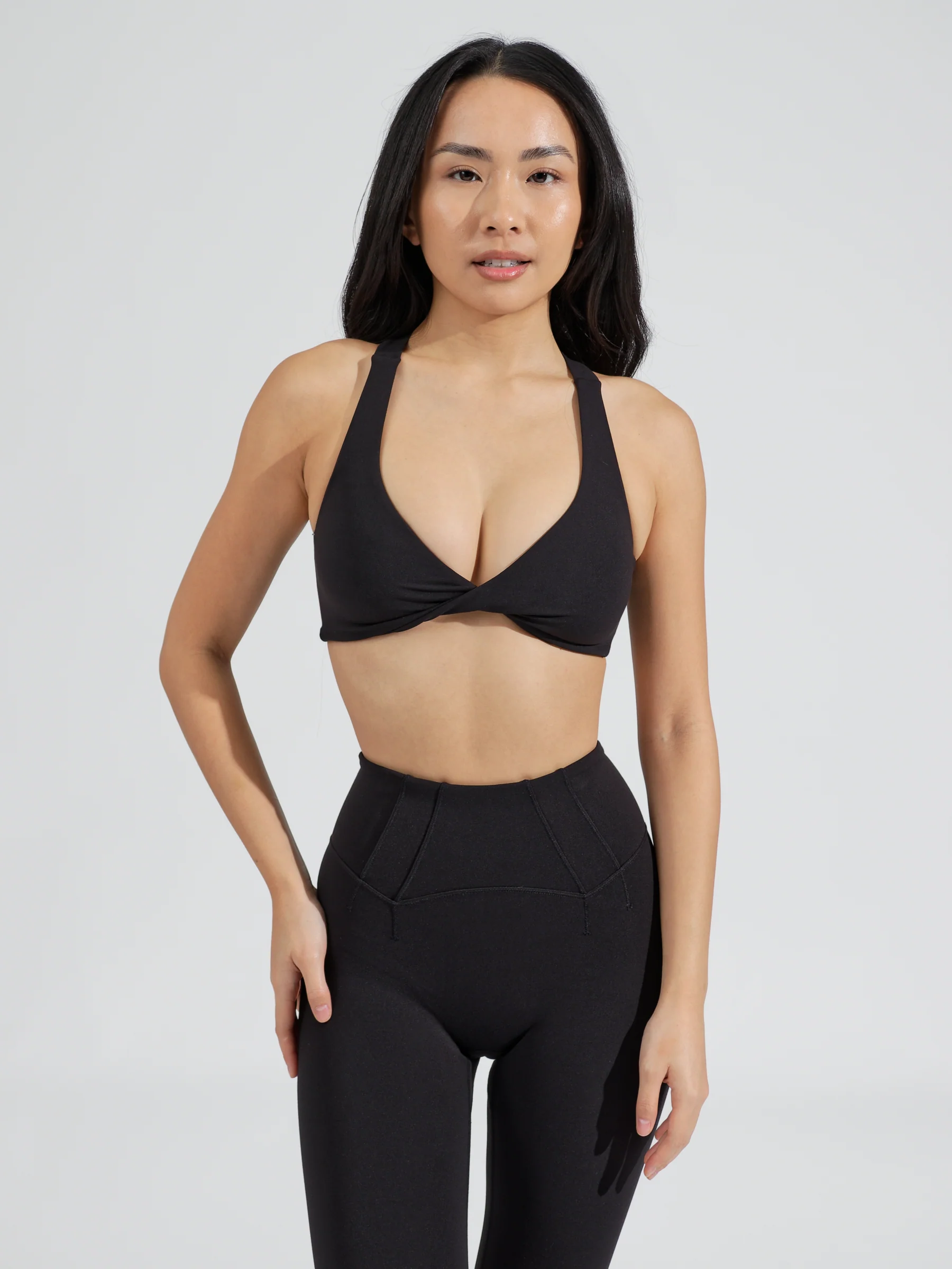 Double Twist Sports Bra - Onyx Black - Image 6