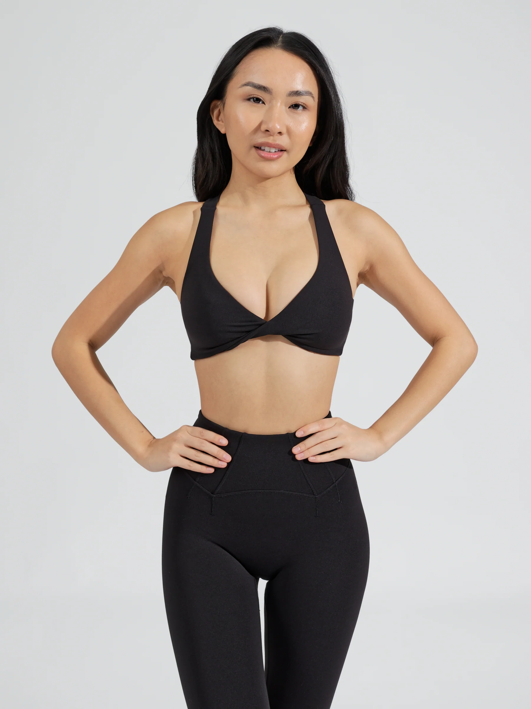 Double Twist Sports Bra - Onyx Black - Image 7
