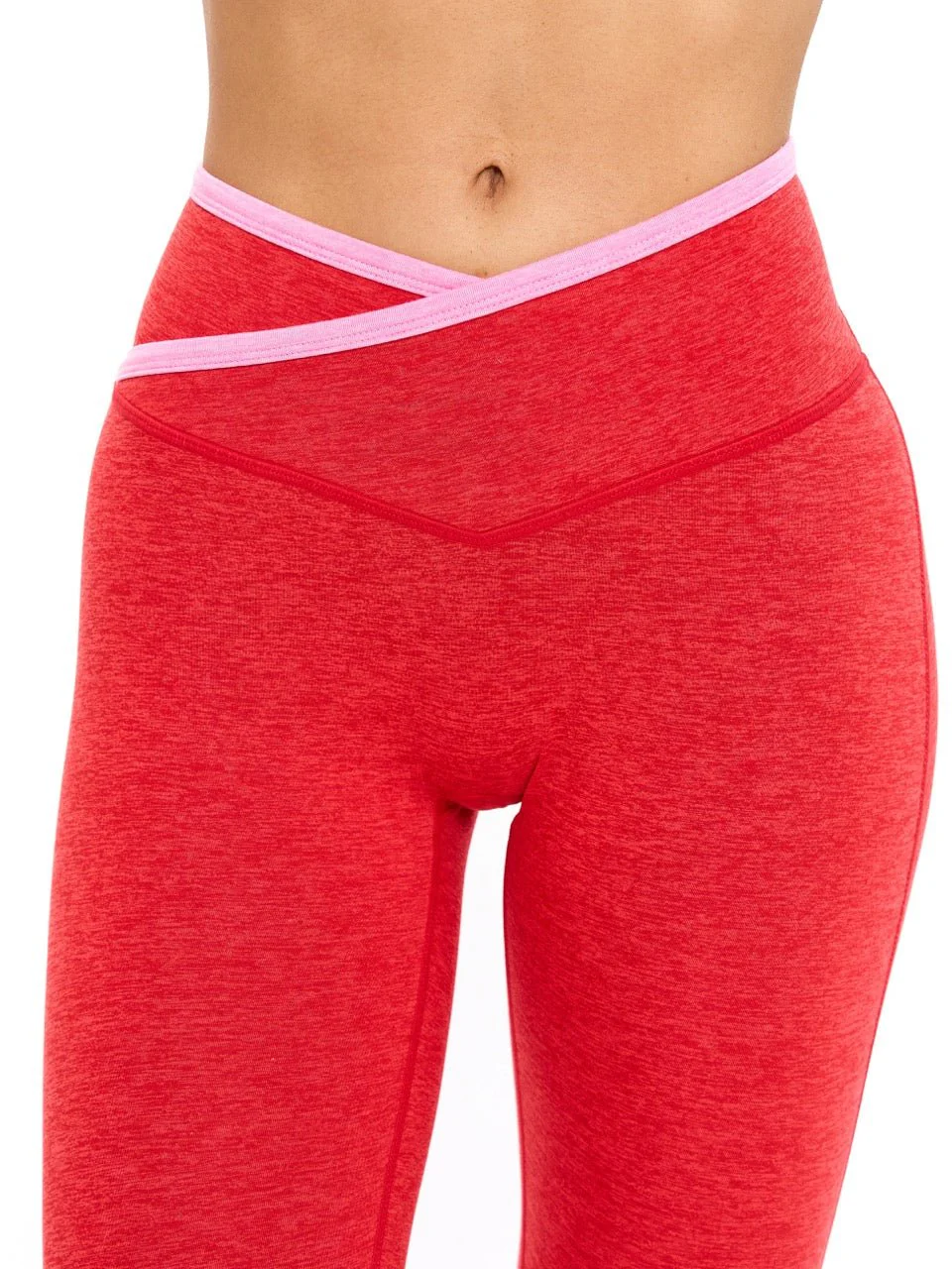 Dream Heather Contrast Legging - Salsa Red - Image 8
