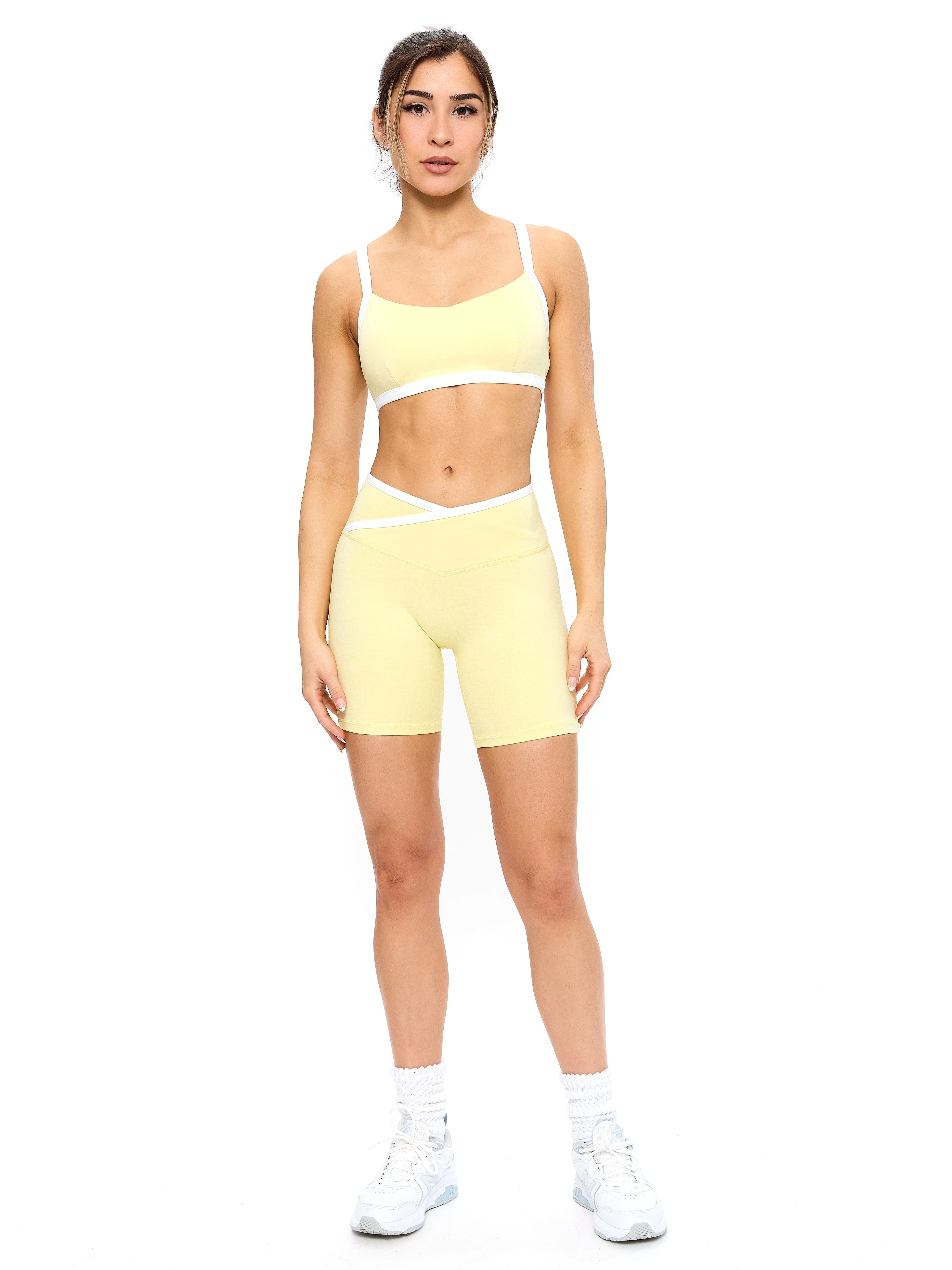 Dream Heather Contrast Sports Bra - Heather Sunbeam - Image 4