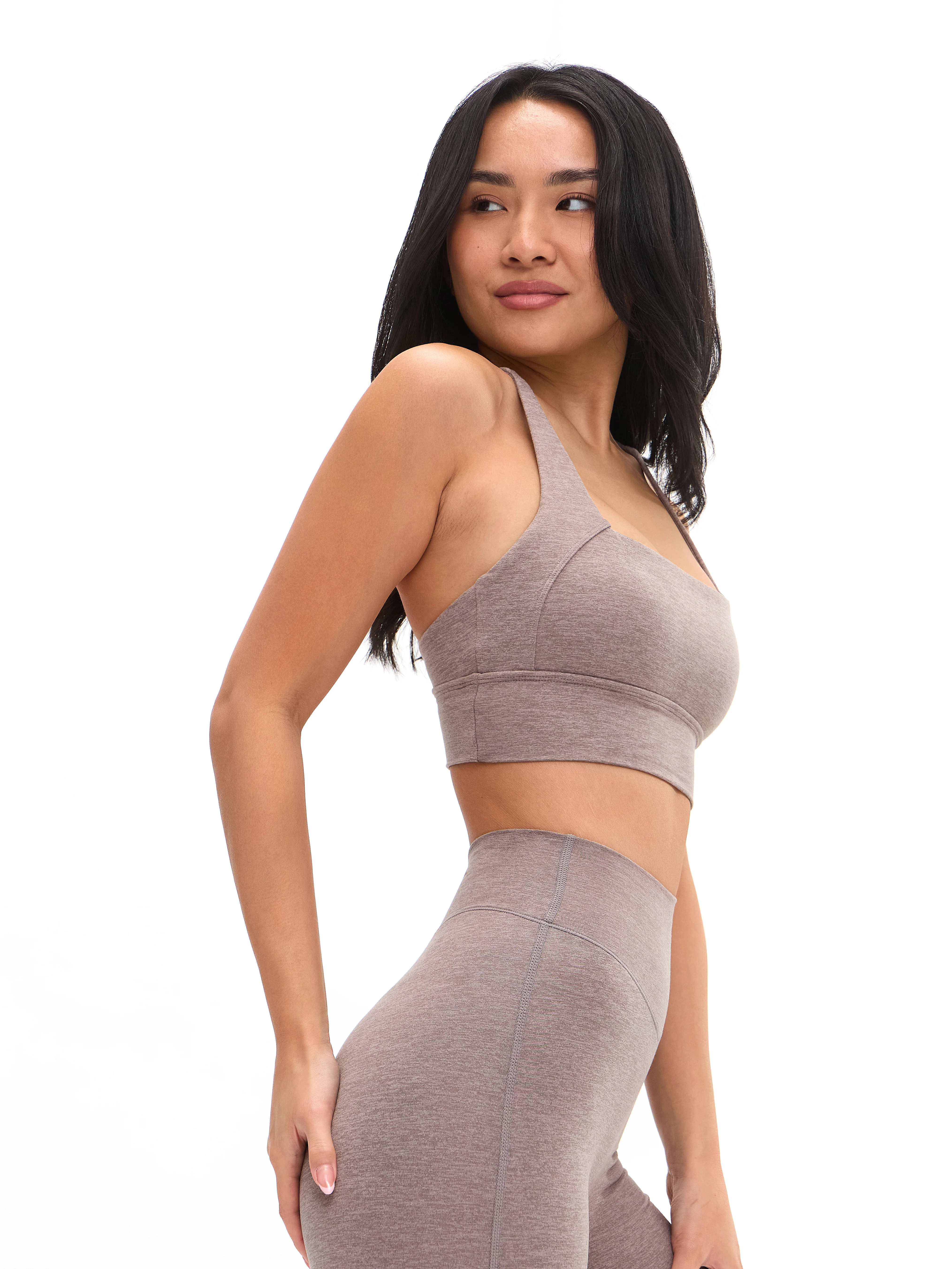 Dream Heather Square Neck Sports Bra - Grit - Image 4