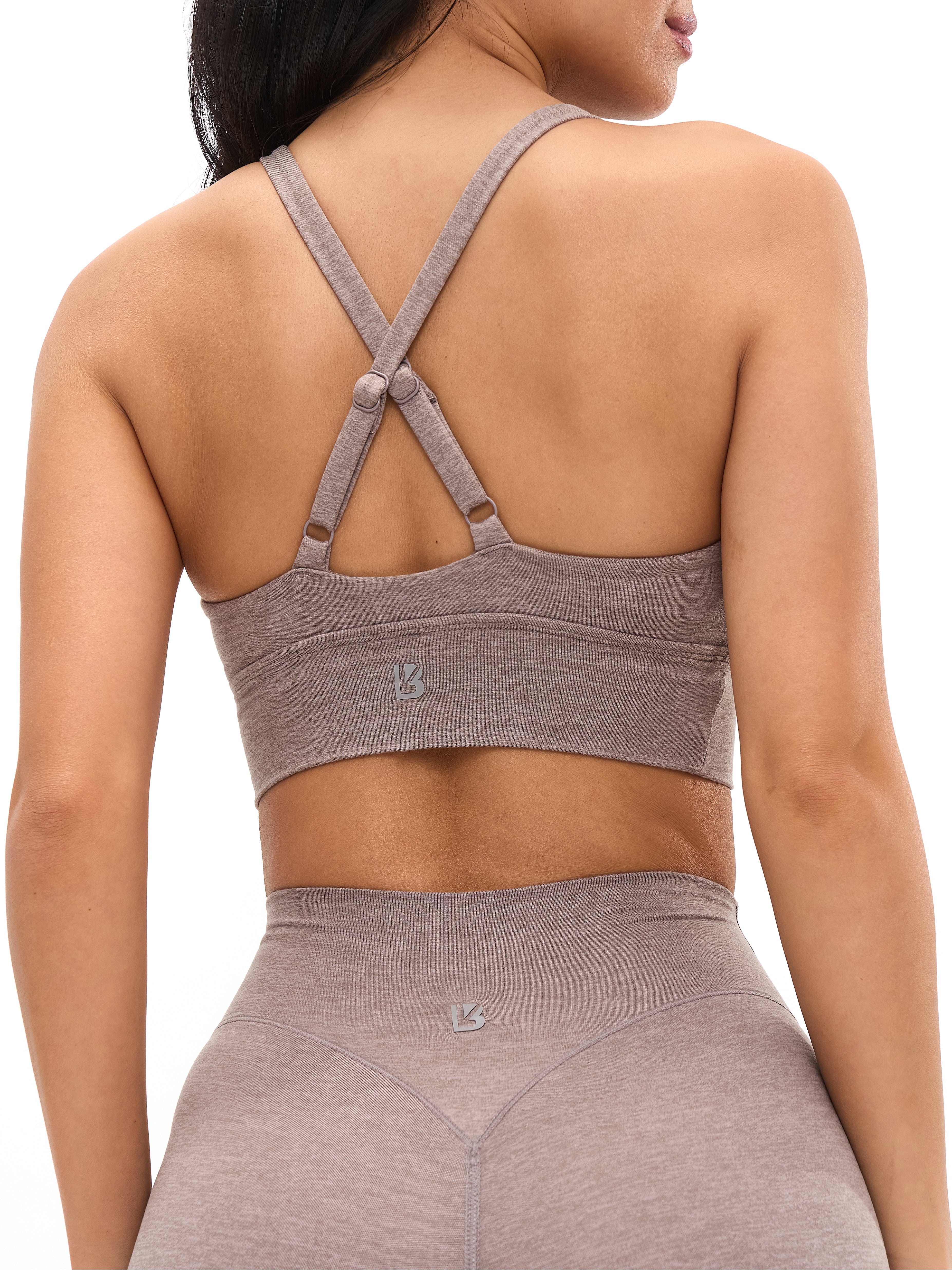 Dream Heather Square Neck Sports Bra - Grit - Image 5