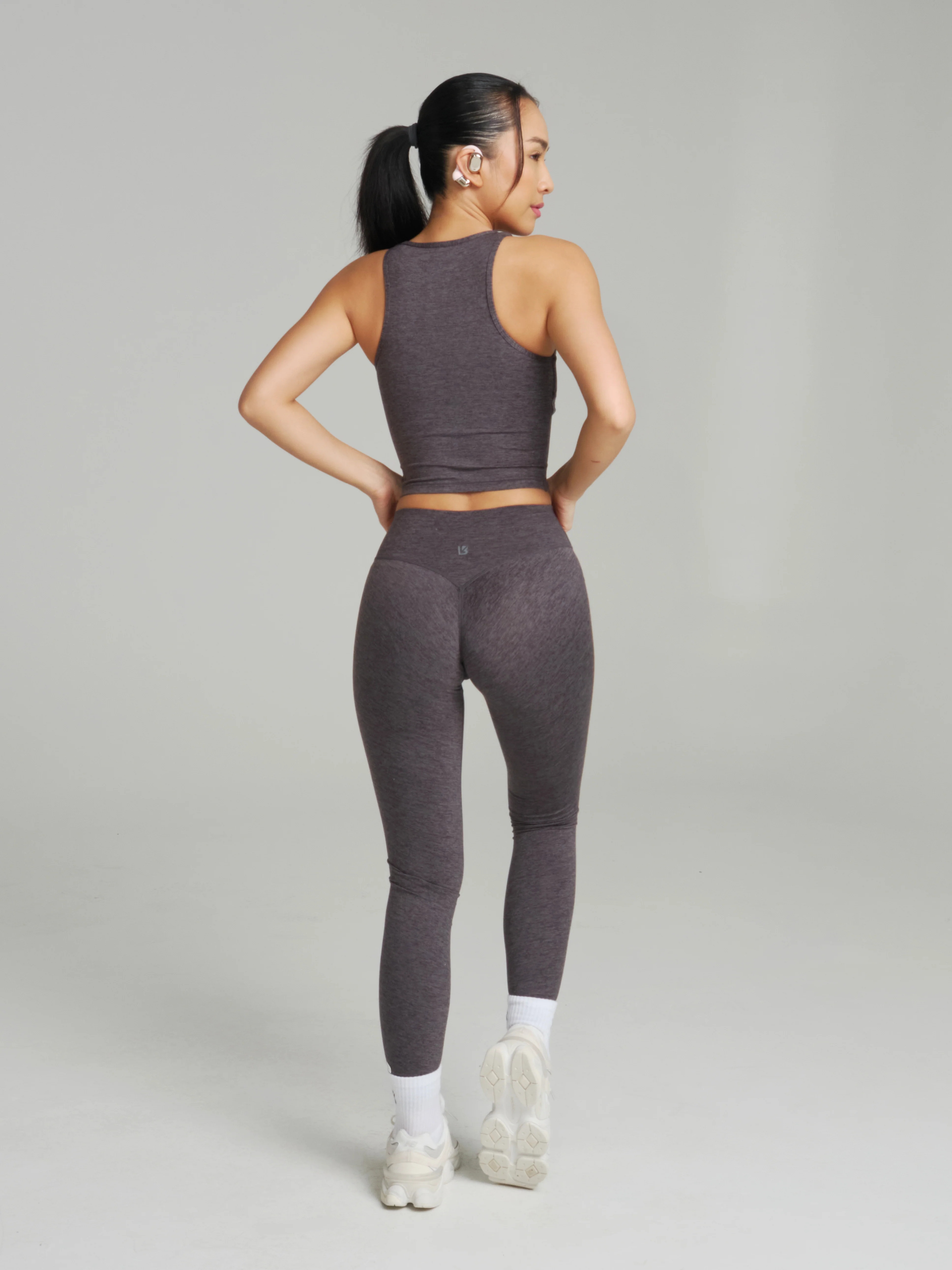 Dream Heather V Neck Tank - Heather Charcoal - Image 3