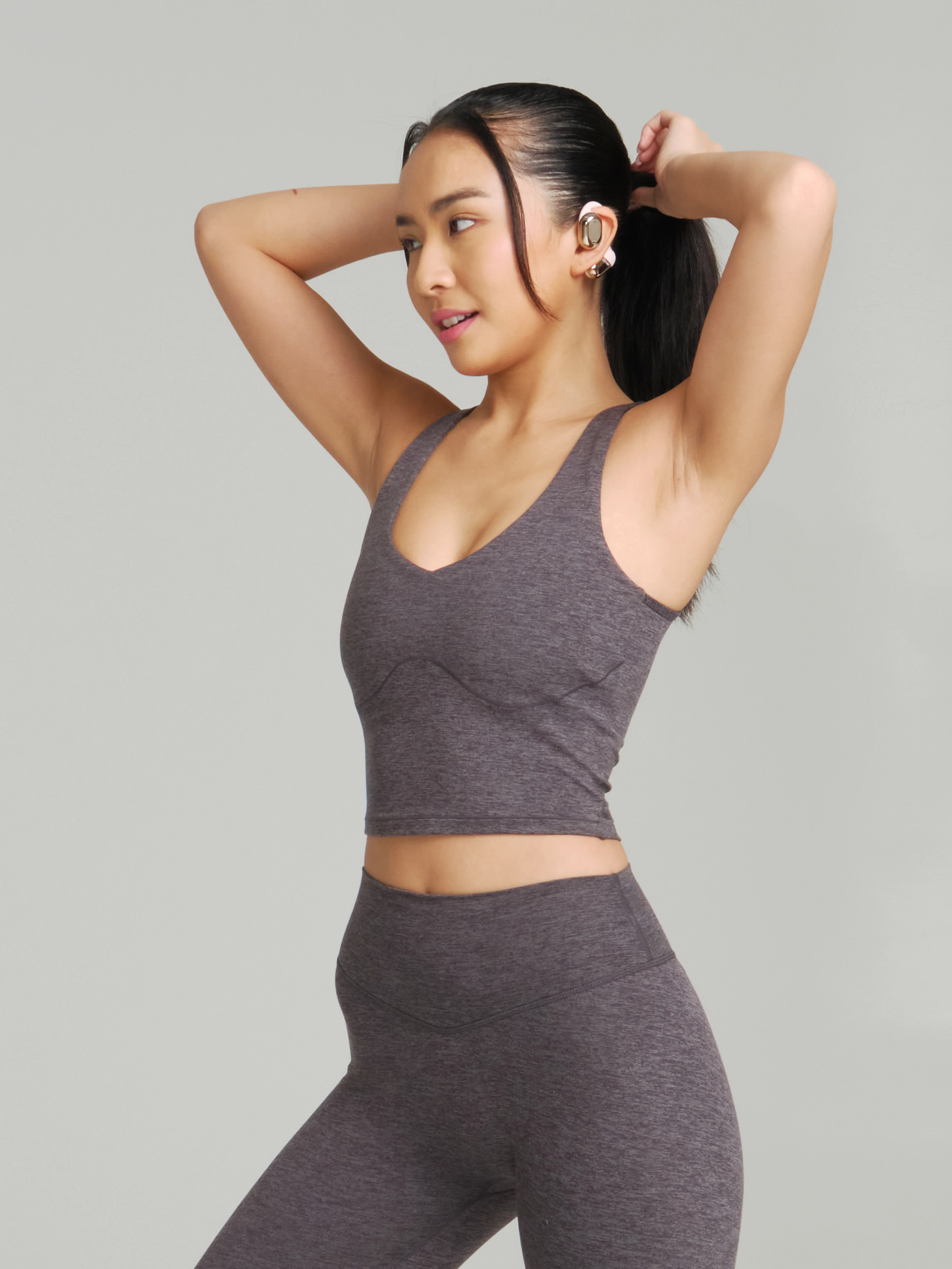 Dream Heather V Neck Tank - Heather Charcoal - Image 7