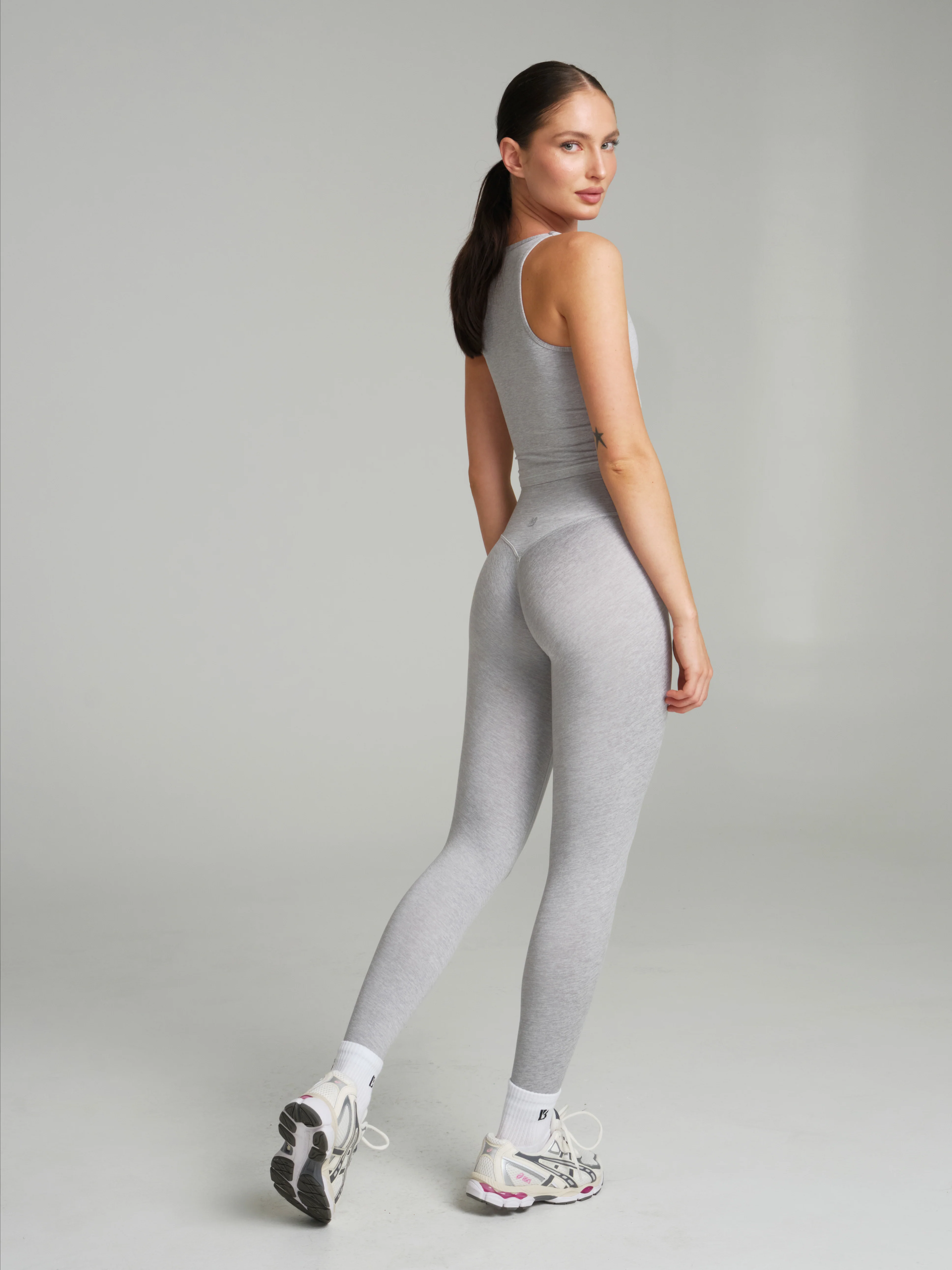 Dream Heather V Neck Tank - Heather Grey - Image 8